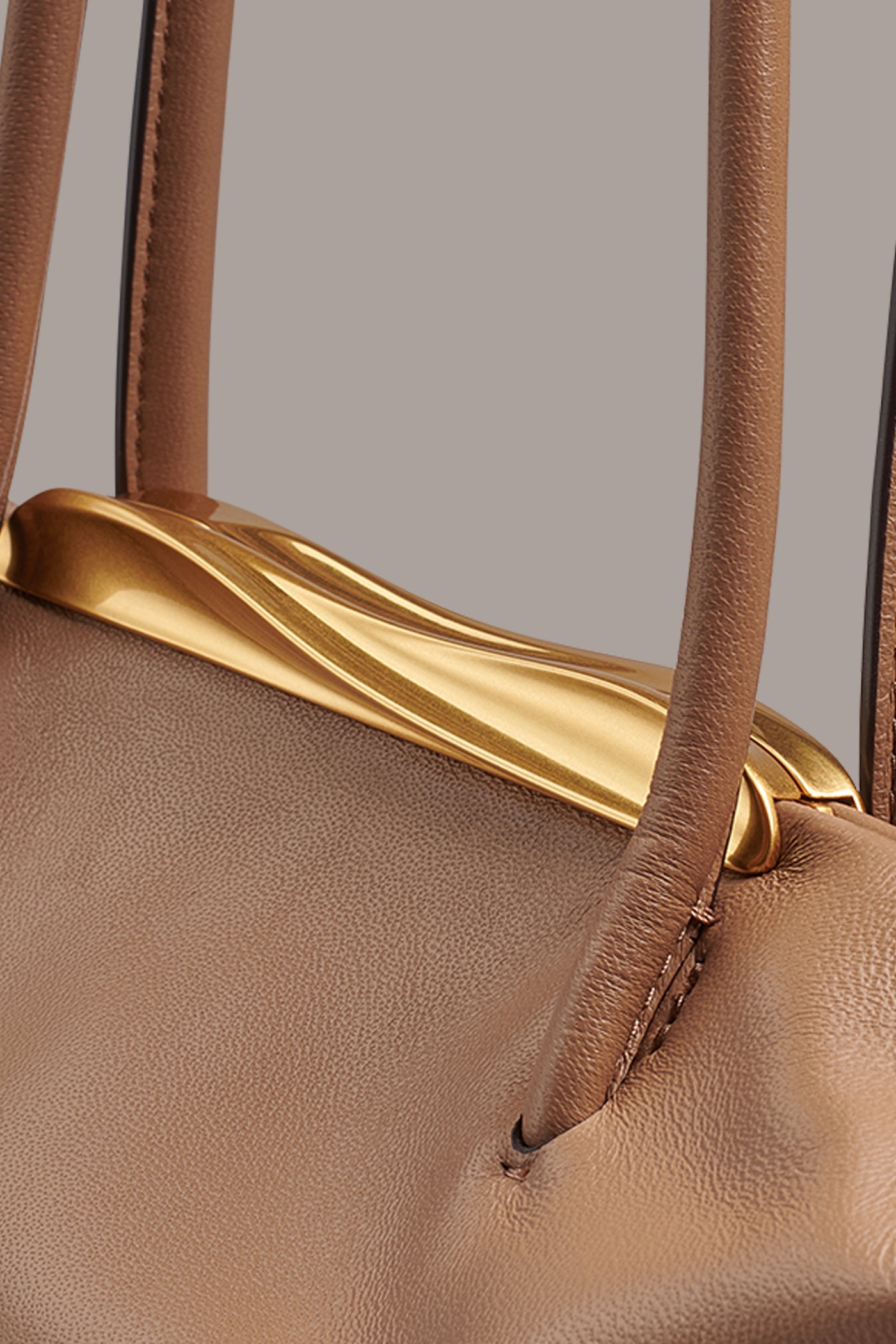 POPLIN LEATHER TOTE VIEW 3