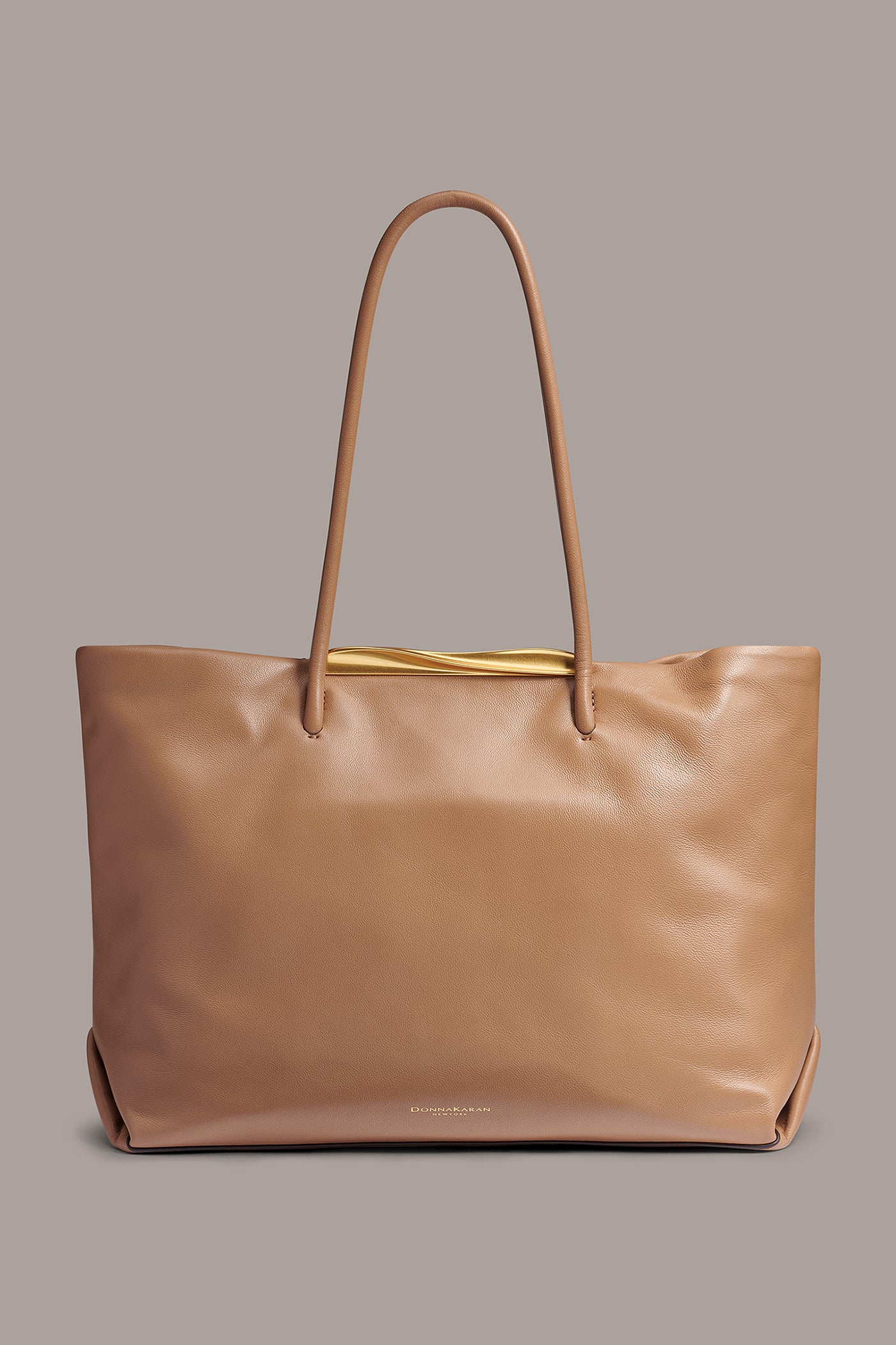 POPLIN LEATHER TOTE VIEW 1