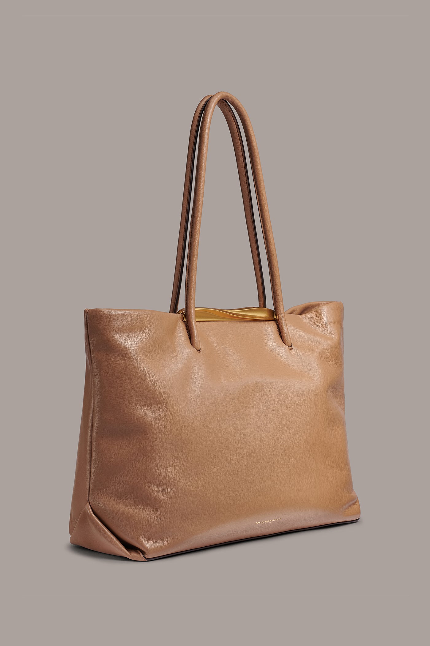 POPLIN LEATHER TOTE VIEW 4