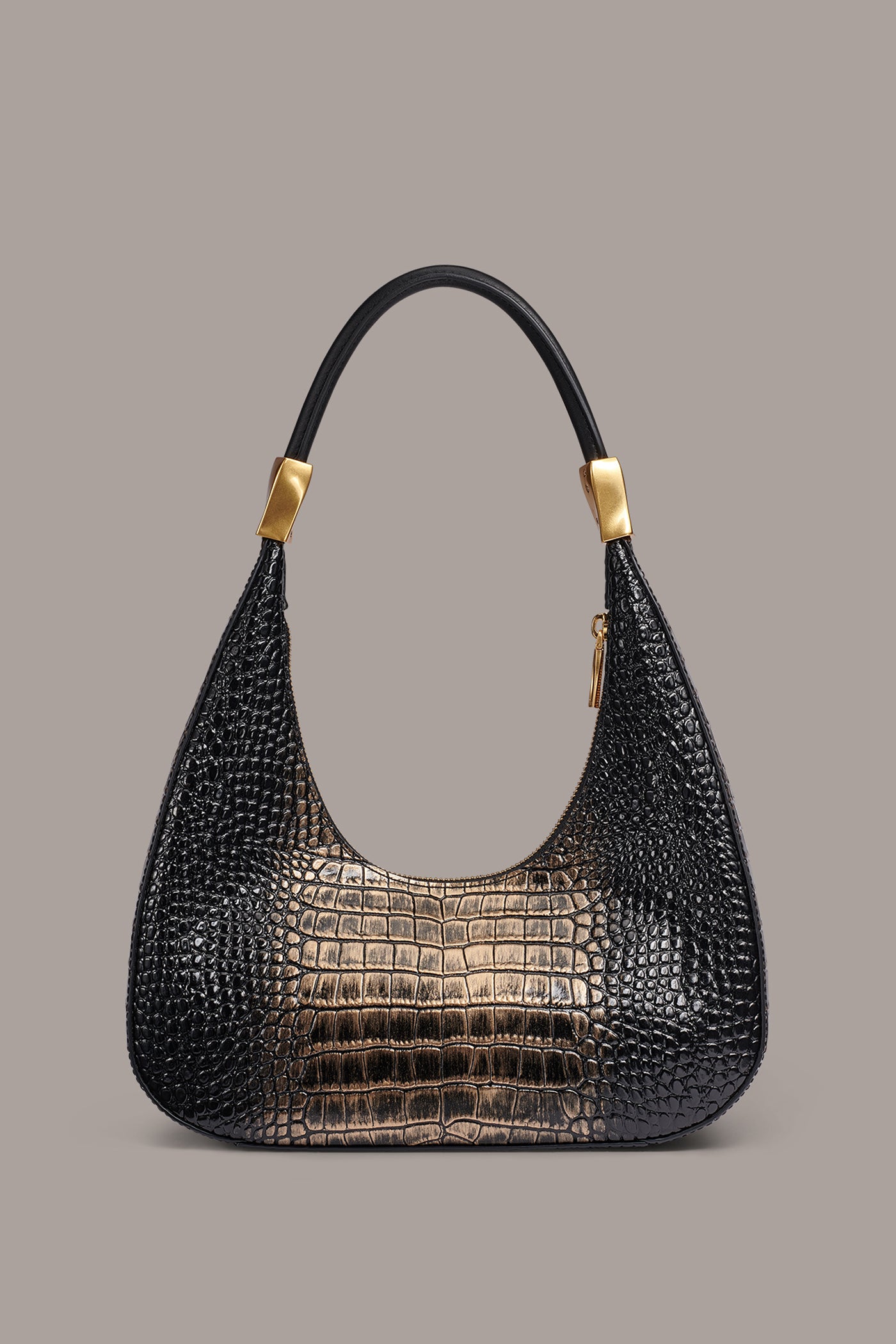 QUOGUE CROC-EFFECT LEATHER SHOULDER BAG VIEW 6