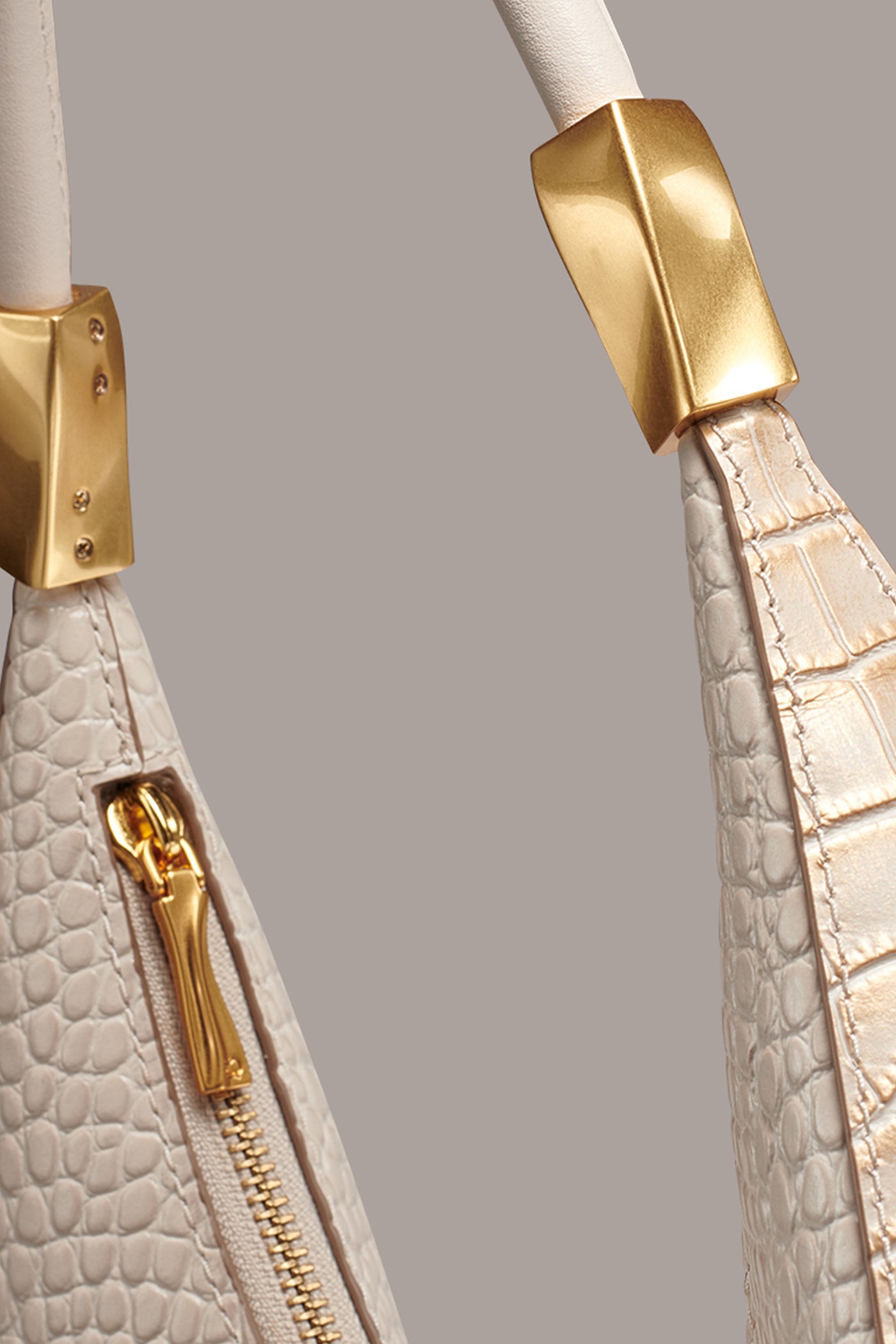 QUOGUE CROC-EFFECT LEATHER SHOULDER BAG VIEW 5