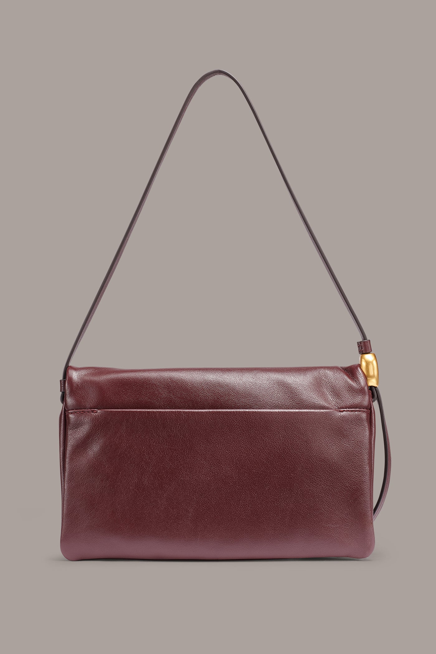 VELVET LEATHER FLAP SHOULDER BAG VIEW 4