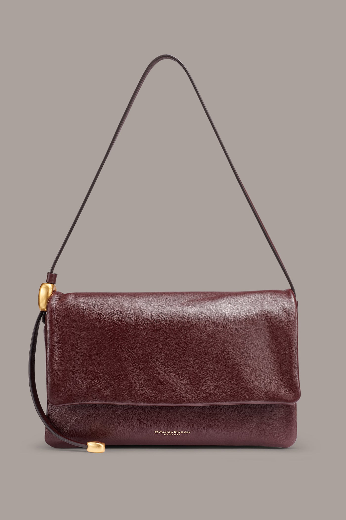 VELVET LEATHER FLAP SHOULDER BAG VIEW 1