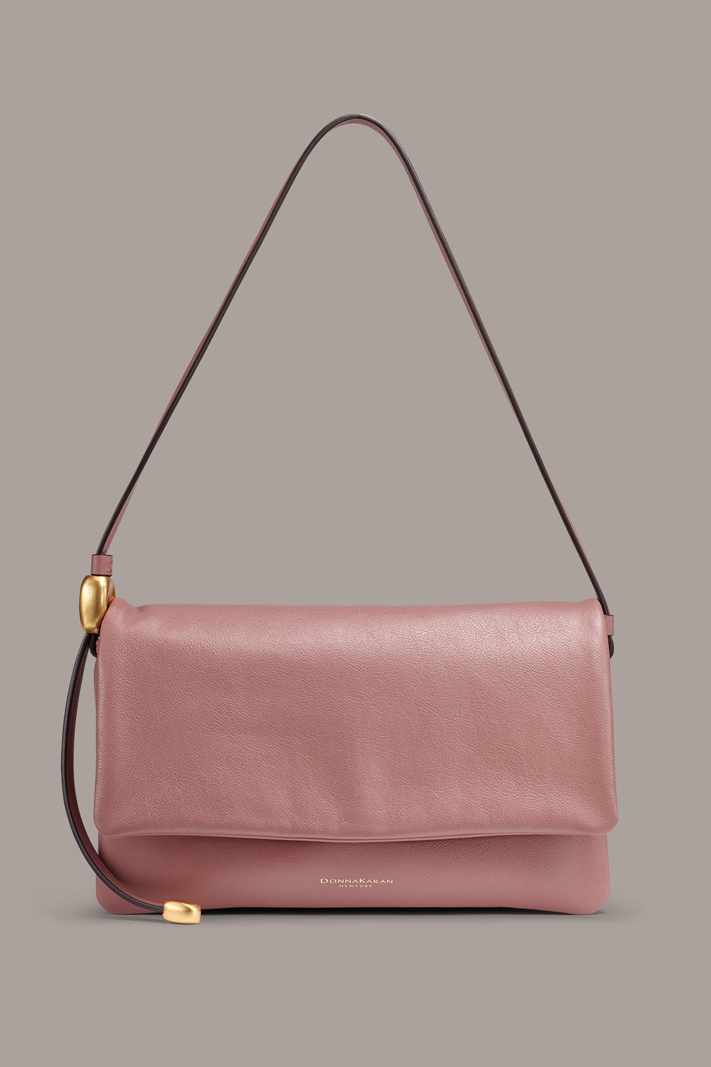 VELVET LEATHER FLAP SHOULDER BAG VIEW 1