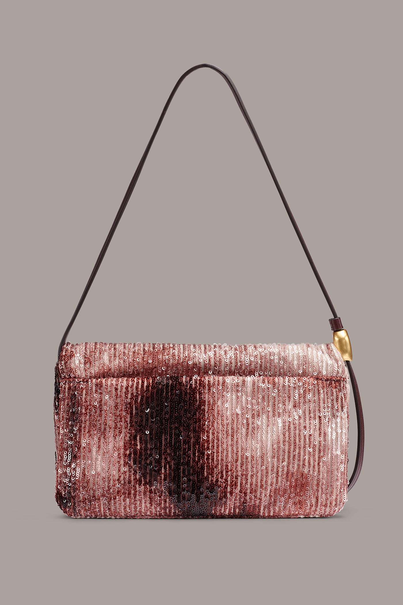 VELVET SEQUIN FLAP SHOULDER BAG VIEW 3 | Bags