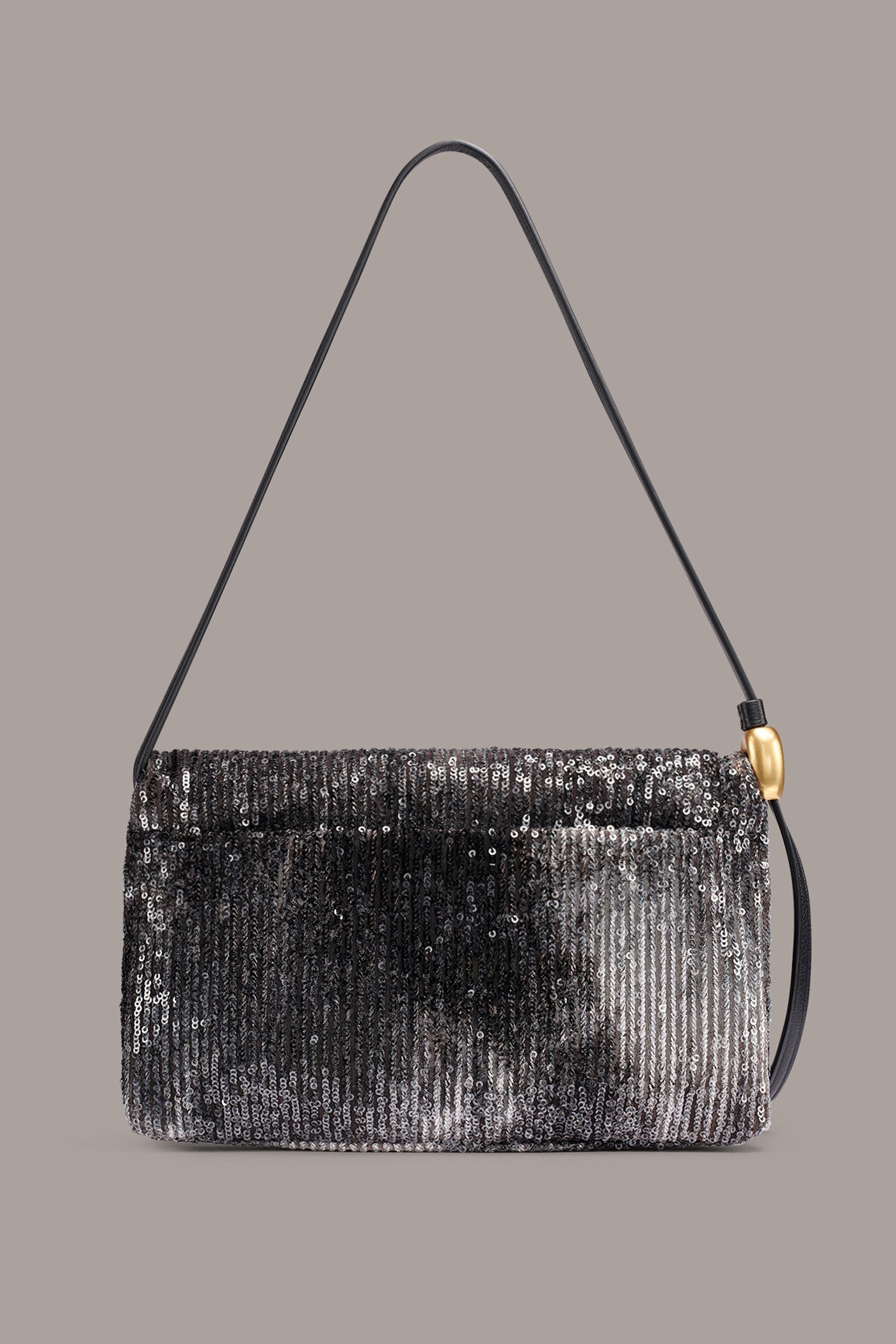 VELVET SEQUIN FLAP SHOULDER BAG VIEW 4