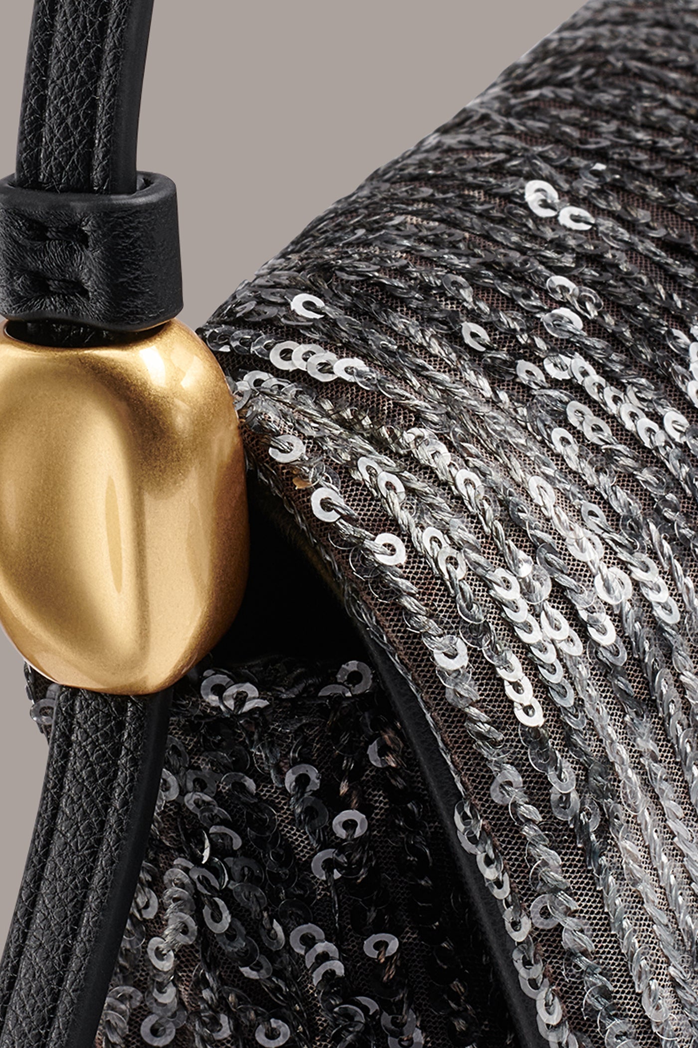 VELVET SEQUIN FLAP SHOULDER BAG VIEW 7
