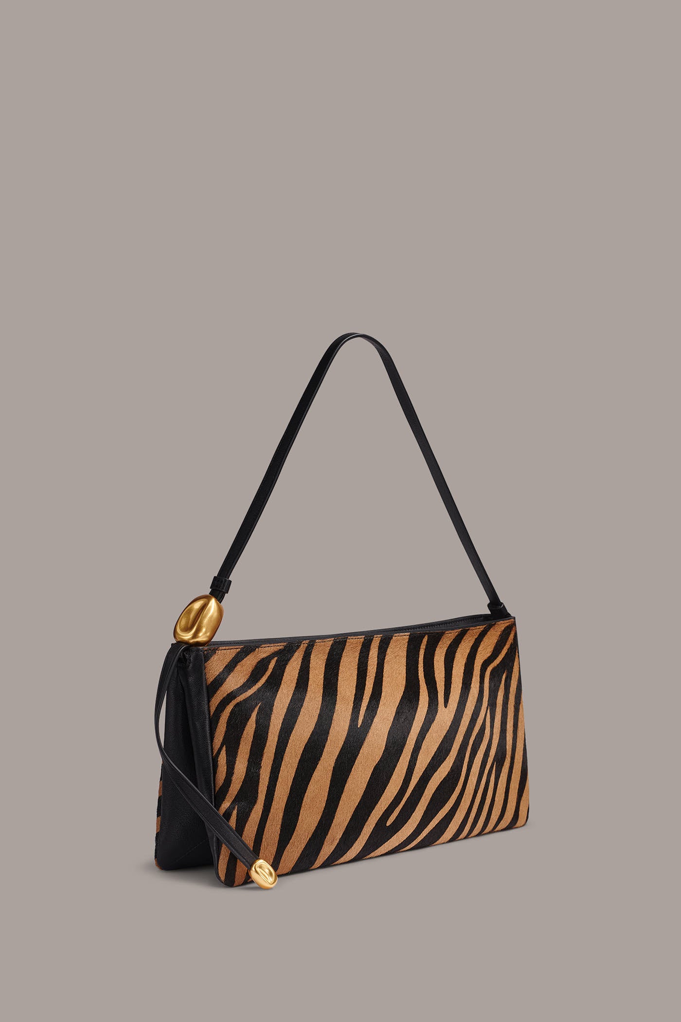VELVET ZEBRA CALF HAIR SHOULDER BAG VIEW 3 | New Arrivals