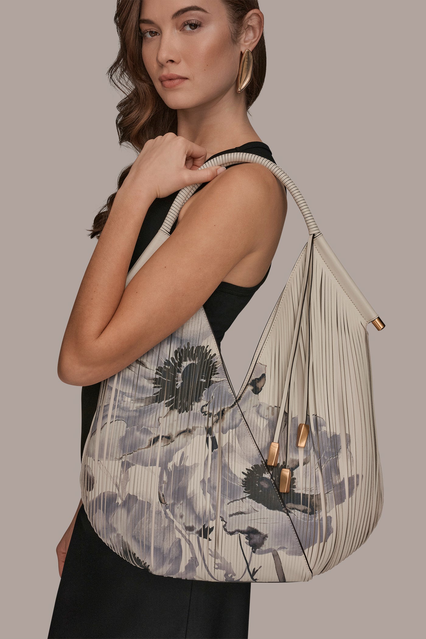 BALDWIN FLORAL LASER-CUT LEATHER LARGE SHOULDER BAG | View 2 | New Bags