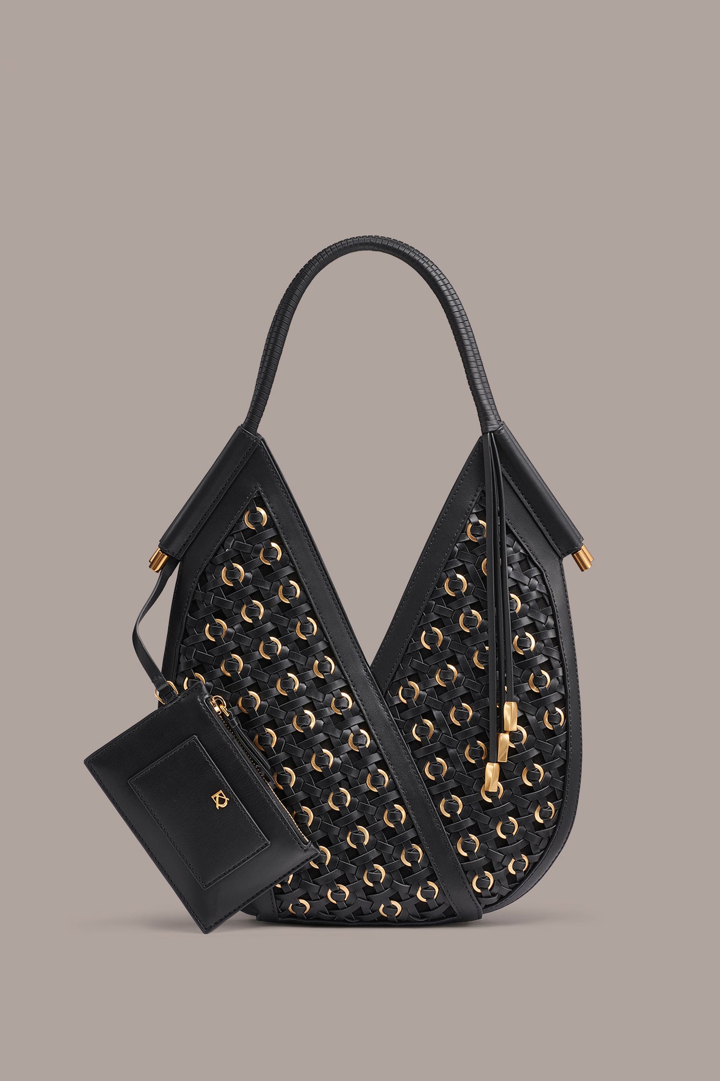 BALDWIN WOVEN GROMMET MINI SHOULDER BAG | View 1 | BALDWIN