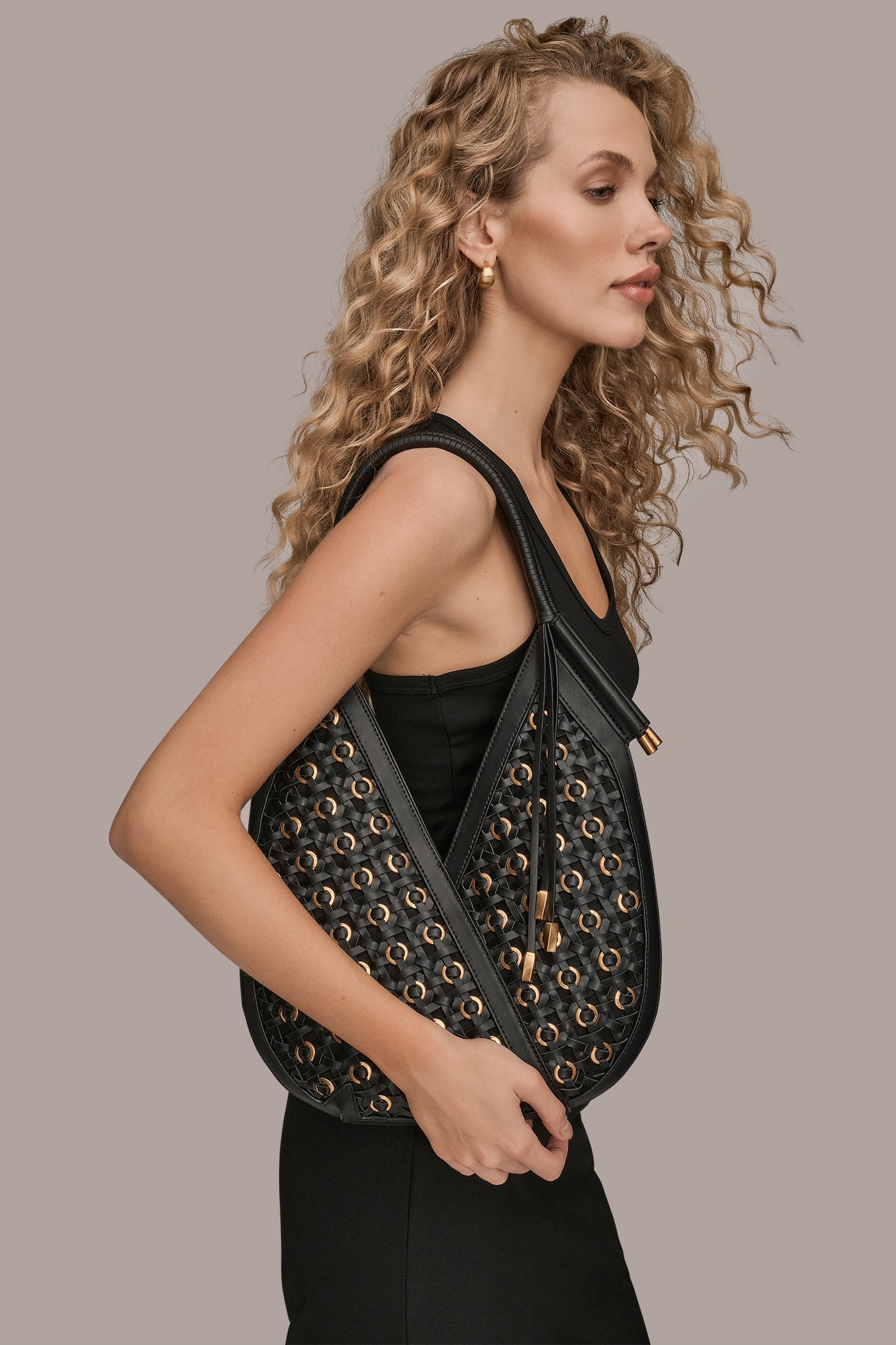 BALDWIN WOVEN GROMMET MINI SHOULDER BAG | View 2 | Shoulder & Hobo Bags