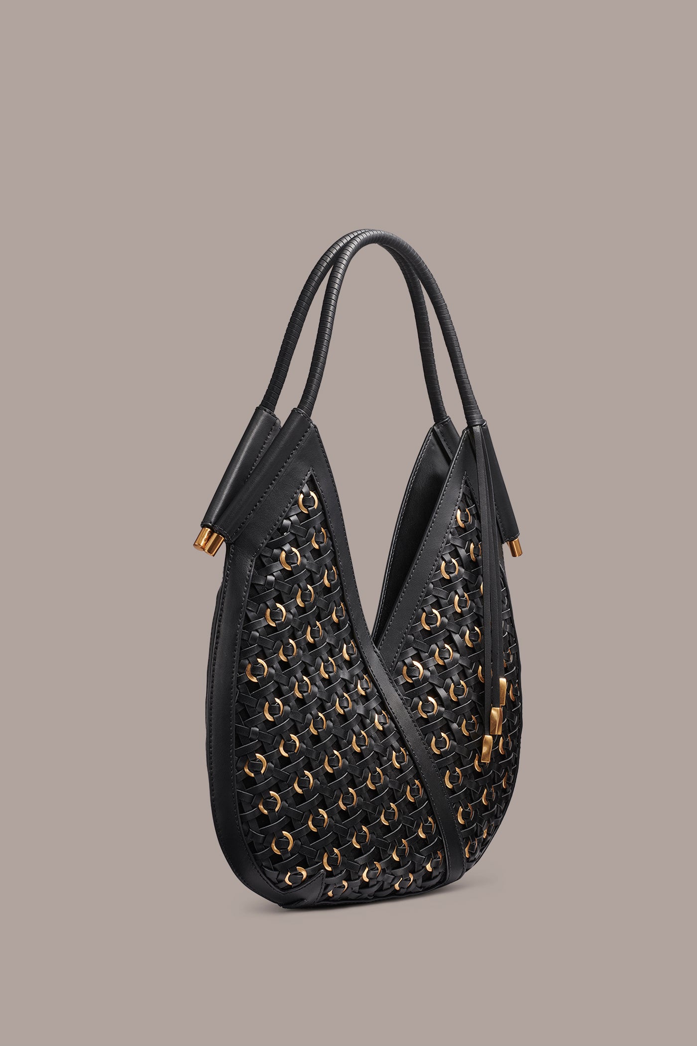 BALDWIN WOVEN GROMMET MINI SHOULDER BAG VIEW 3 | BALDWIN