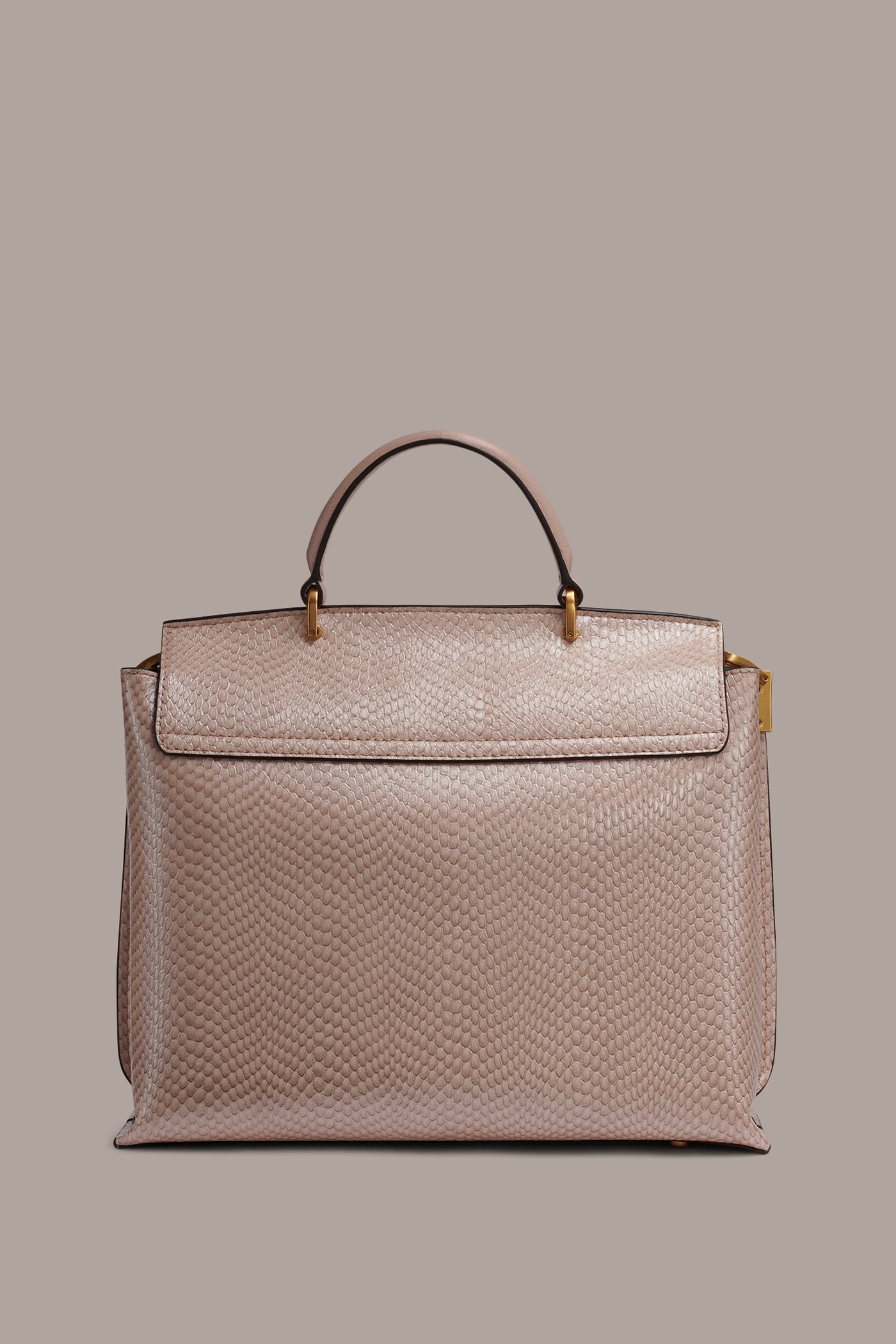 BRIDGEHAMPTON SNAKE-EFFECT LEATHER SATCHEL BAG | View 2 | Satchels