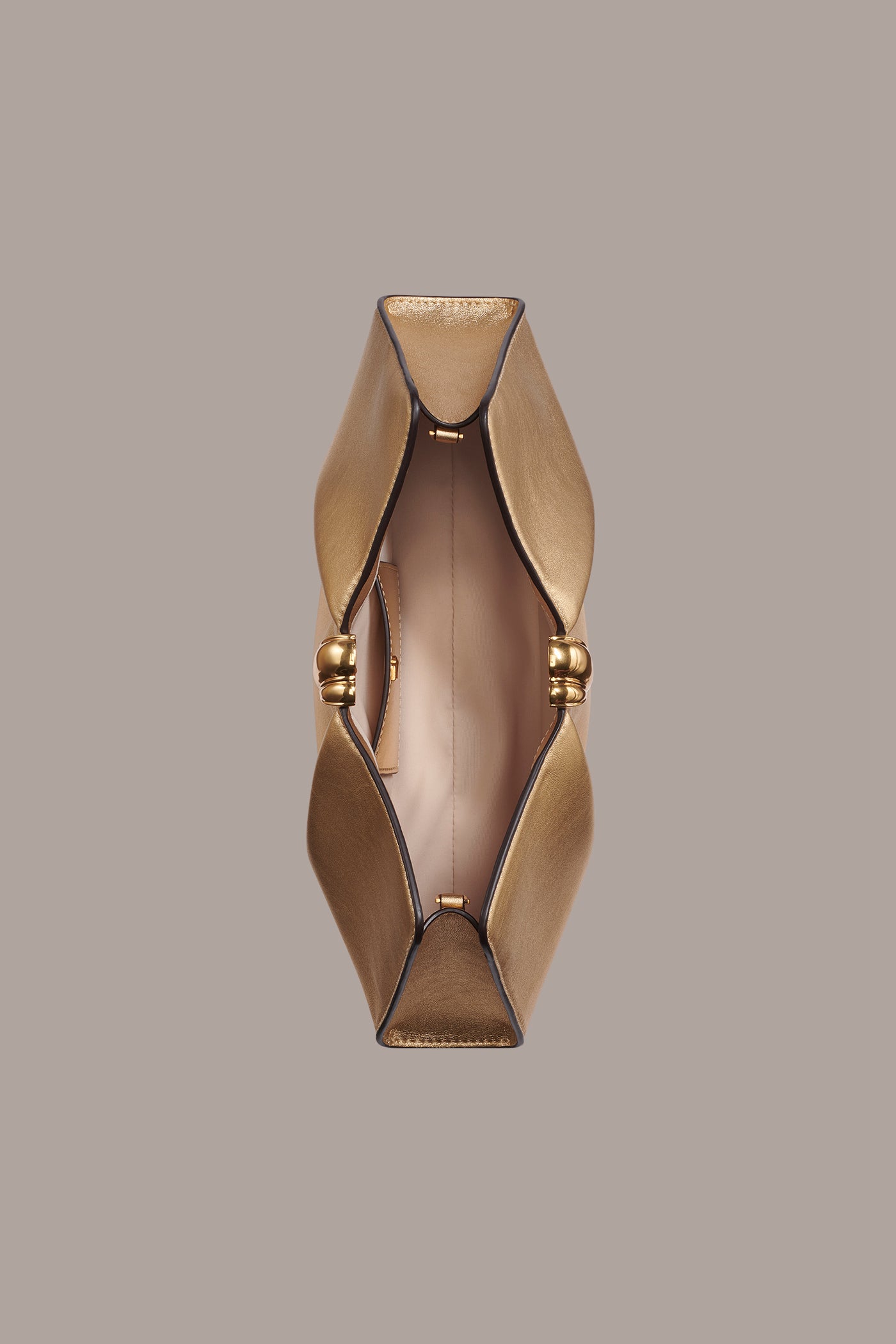 CASHMERE METALLIC LEATHER CLUTCH VIEW 5