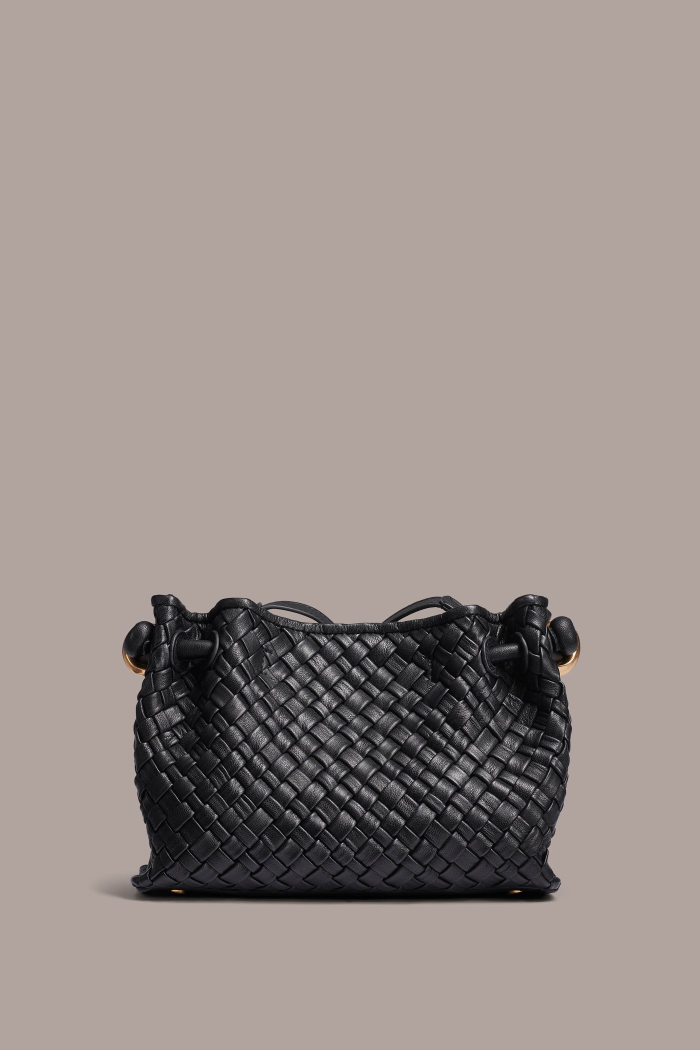 CASHMERE WOVEN LEATHER CROSSBODY BAG | View 2