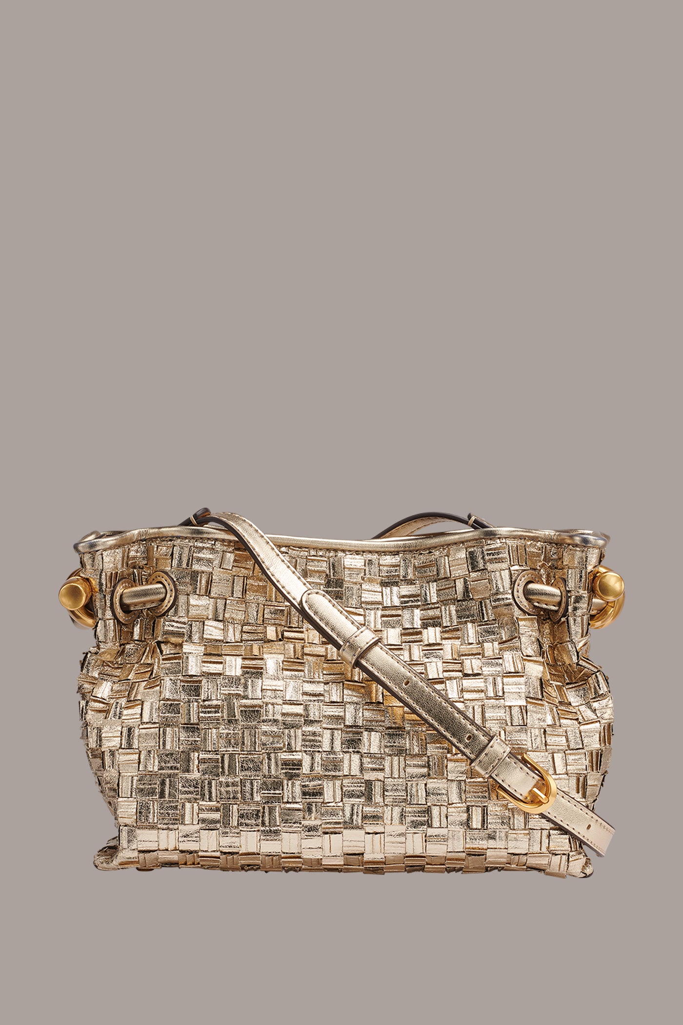 CASHMERE METALLIC BRAIDED CROSSBODY BAG | View 1 | Crossbody Bags