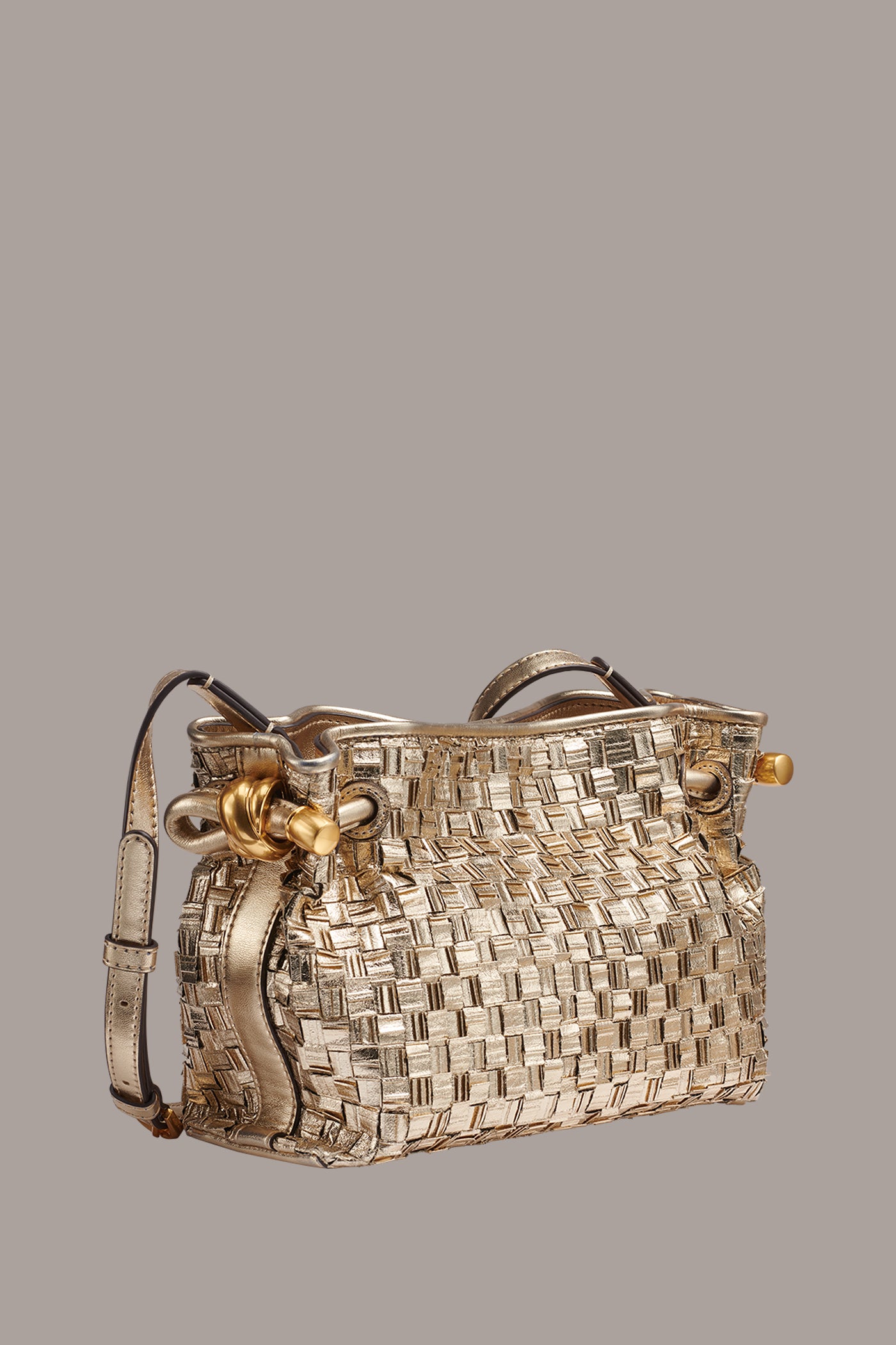 CASHMERE METALLIC BRAIDED CROSSBODY BAG | View 2 | Crossbody Bags