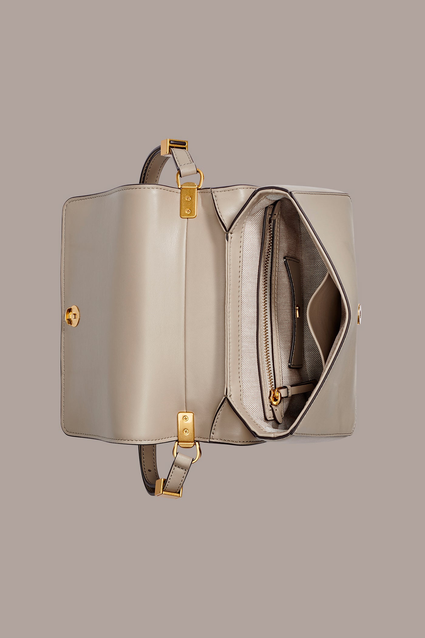 JERICHO CROC-EFFECT SUEDE SHOULDER BAG VIEW 4