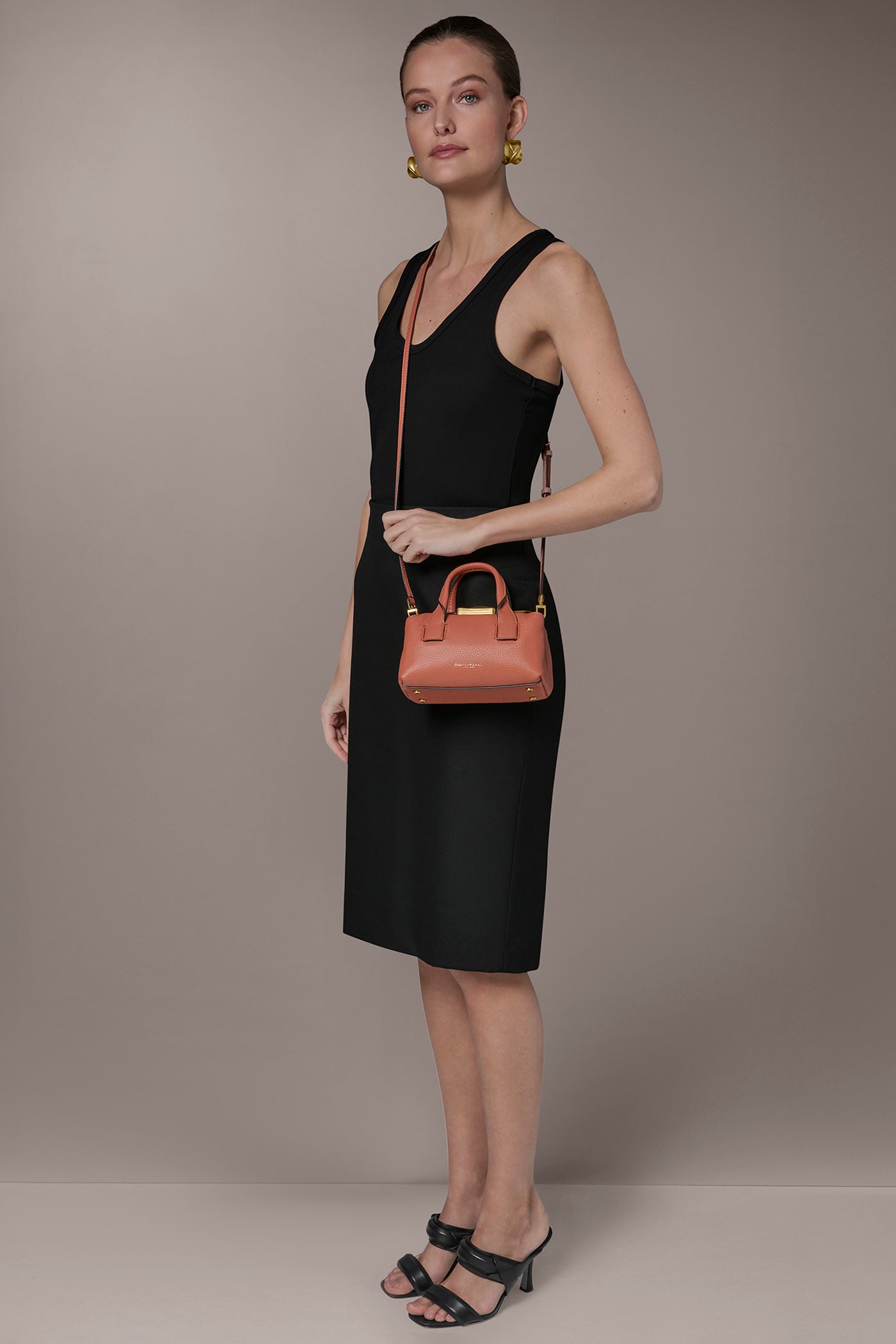 AMAGANSETT LEATHER MINI SATCHEL BAG VIEW 7