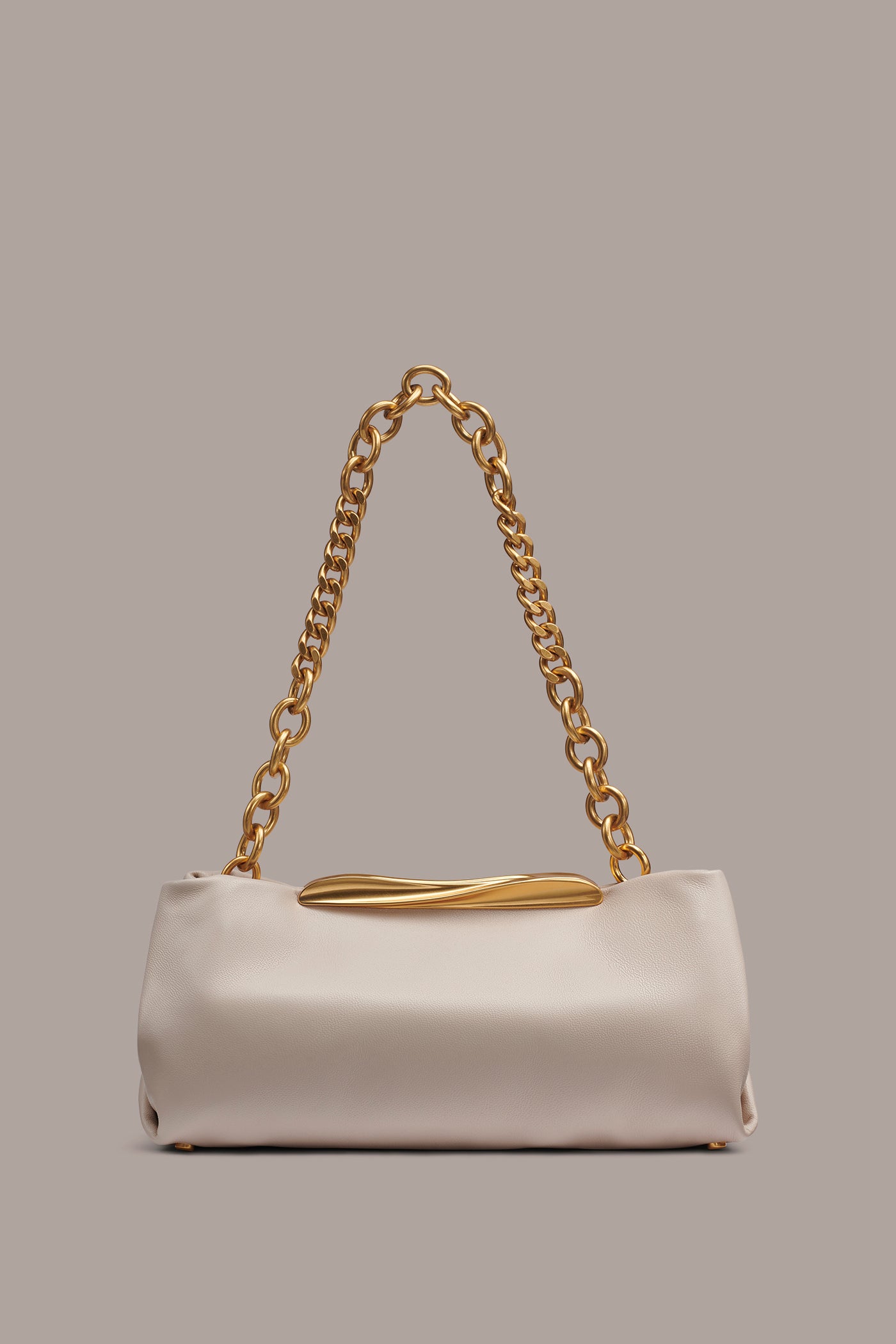 POPLIN LEATHER CLUTCH | View 1 | Bags