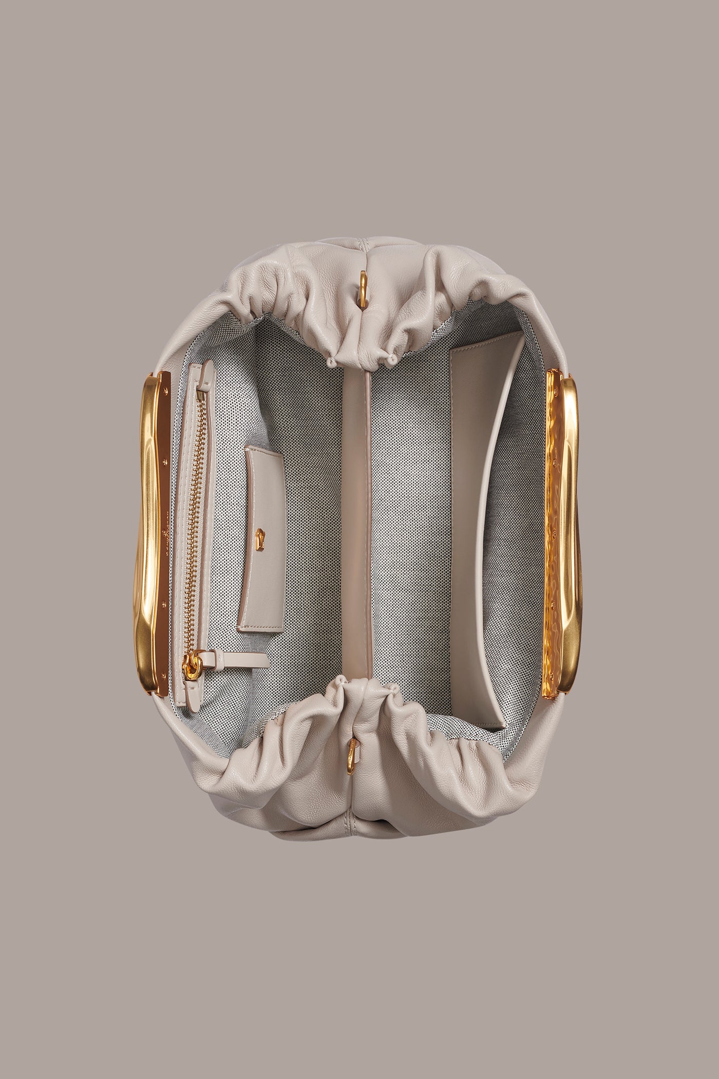 POPLIN LEATHER CLUTCH VIEW 6 | New Arrivals