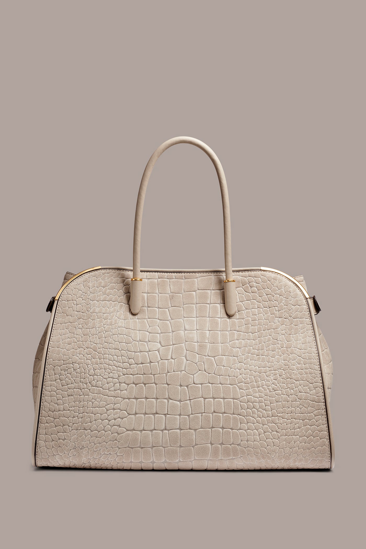 SATIN CROC-EFFECT SUEDE TOTE | View 2 | New Bags