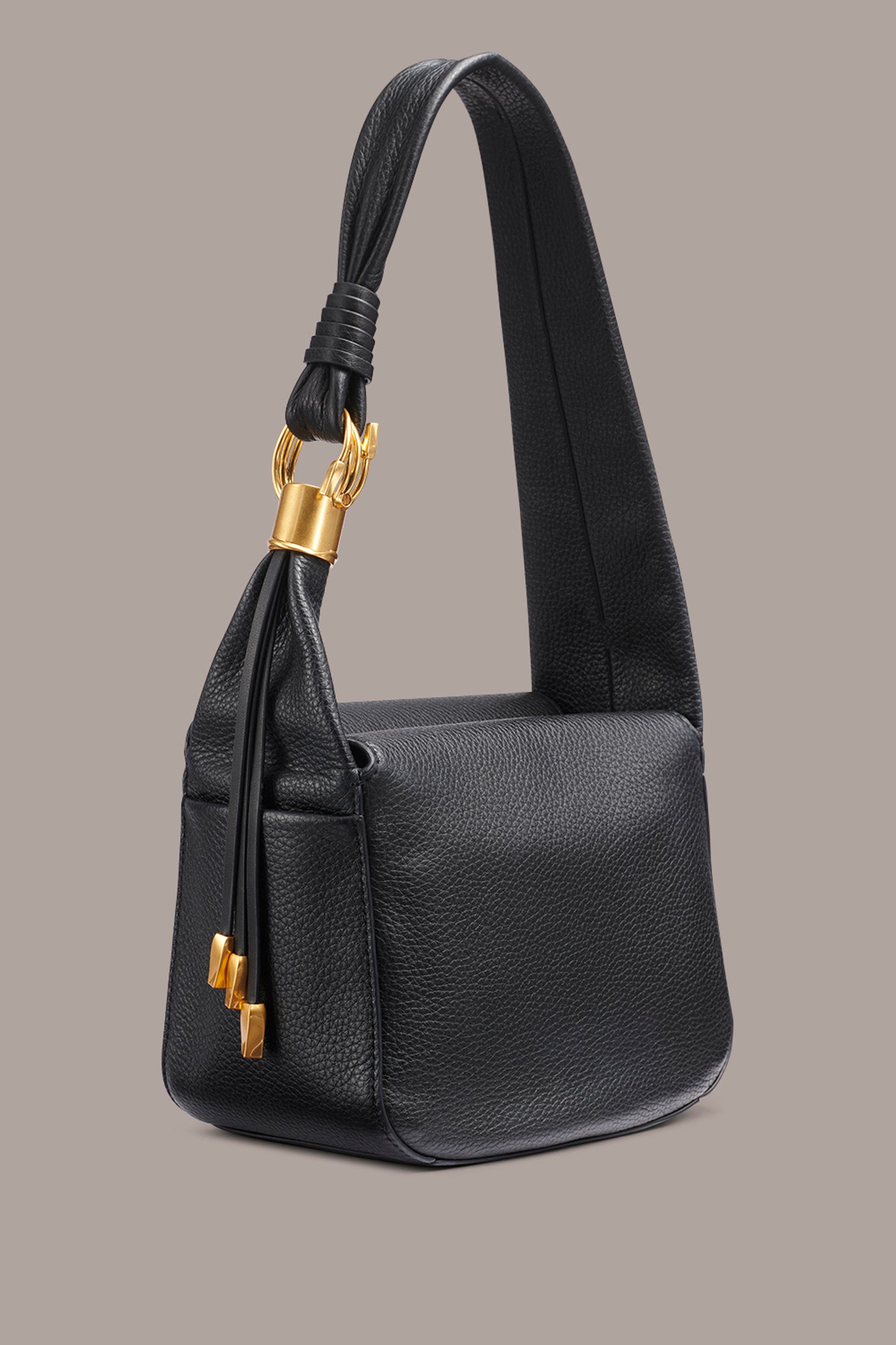 TARTAN LEATHER HOBO SHOULDER BAG VIEW 3 | All Products