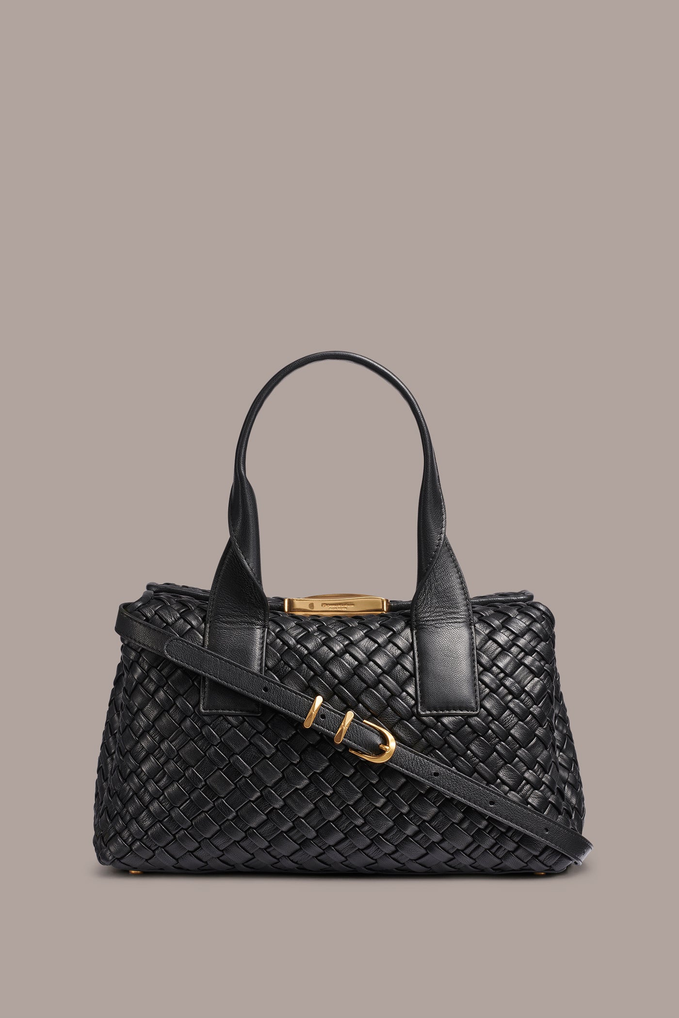 AMAGANSETT WOVEN LEATHER SATCHEL BAG | View 1