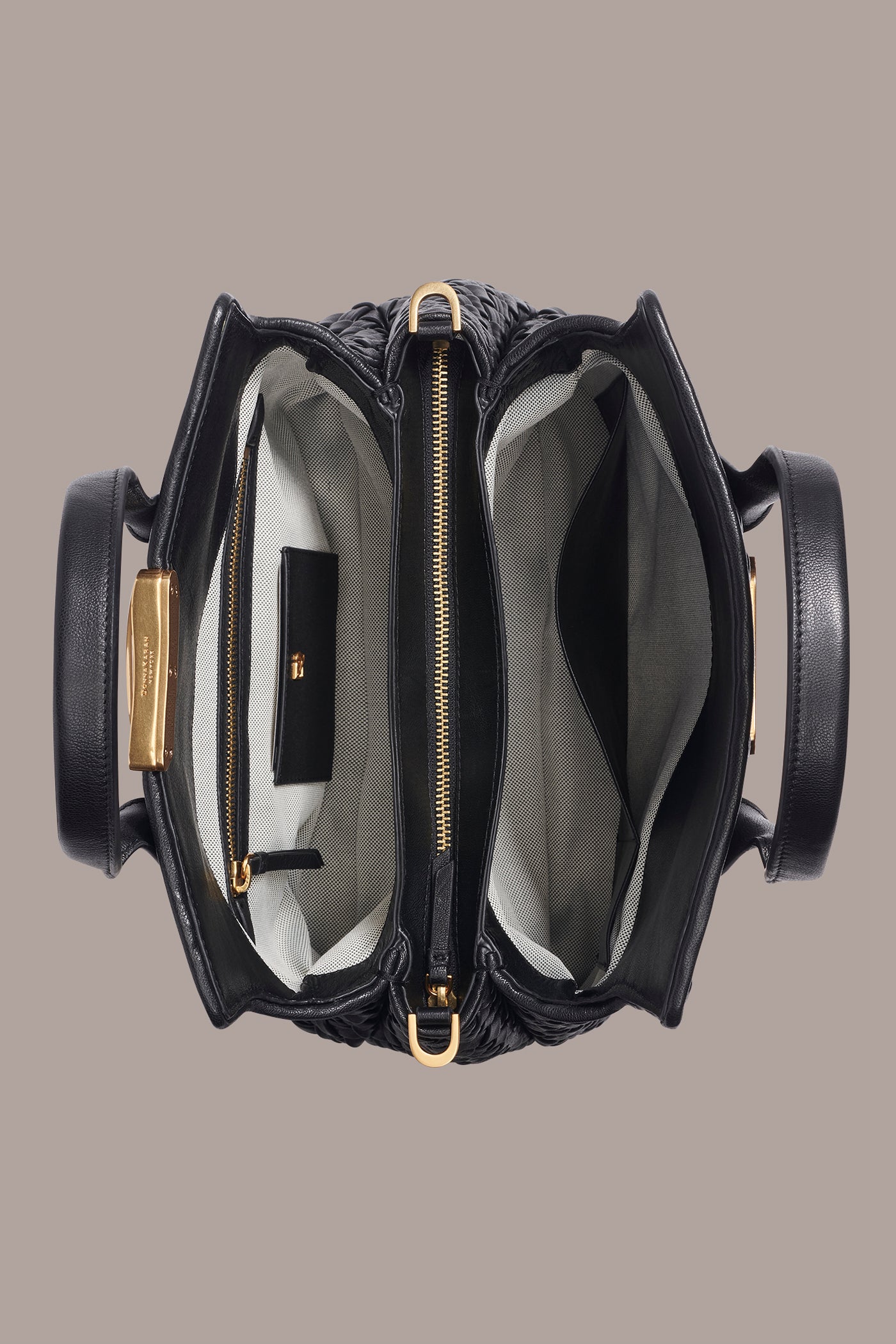 AMAGANSETT WOVEN LEATHER SATCHEL BAG VIEW 5