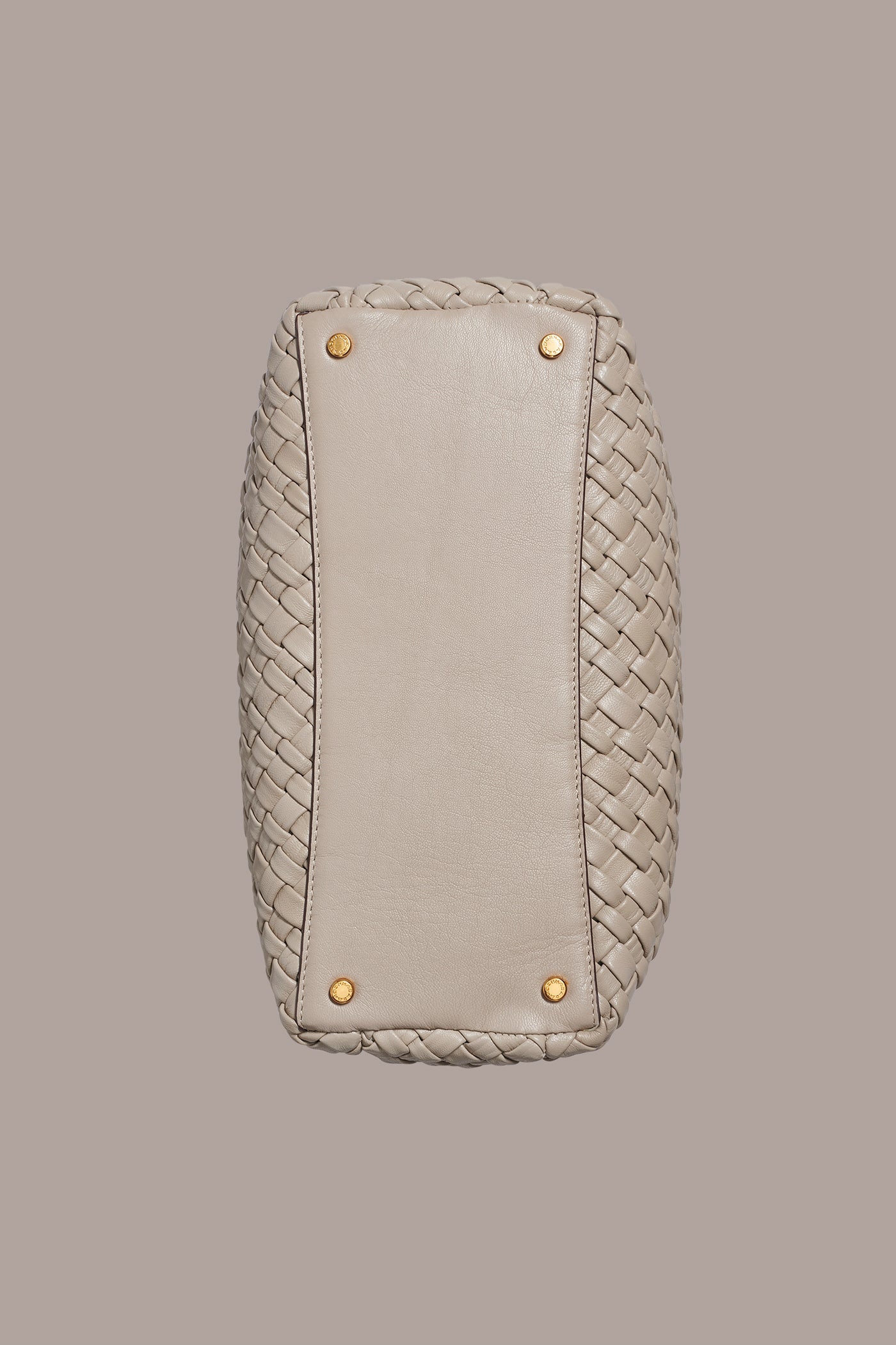 AMAGANSETT WOVEN LEATHER SATCHEL BAG VIEW 6