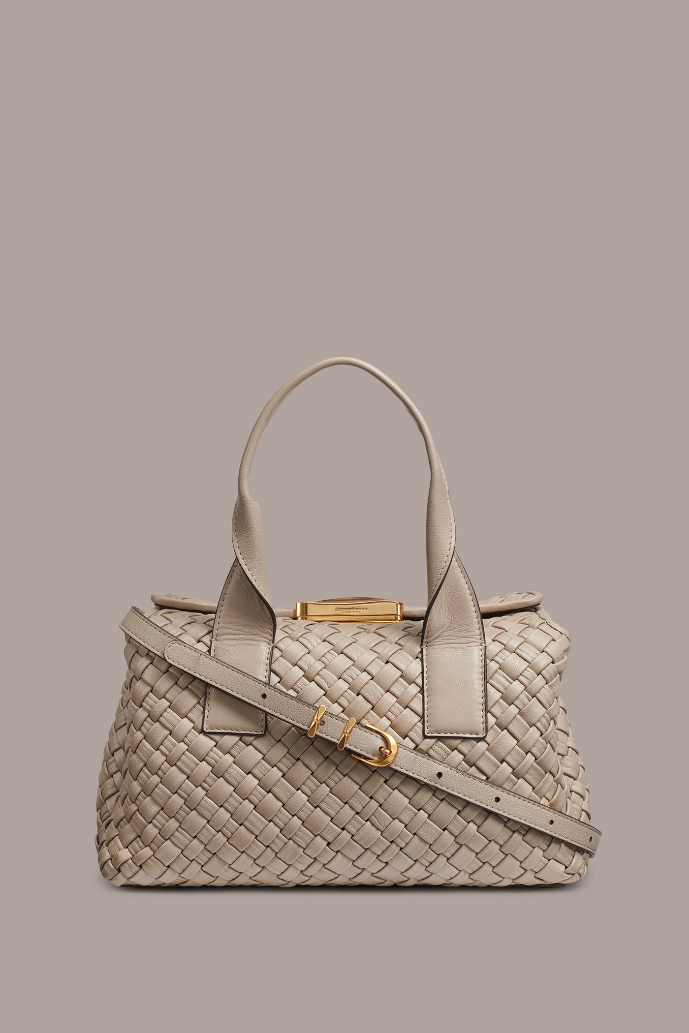 AMAGANSETT WOVEN LEATHER SATCHEL BAG | View 1