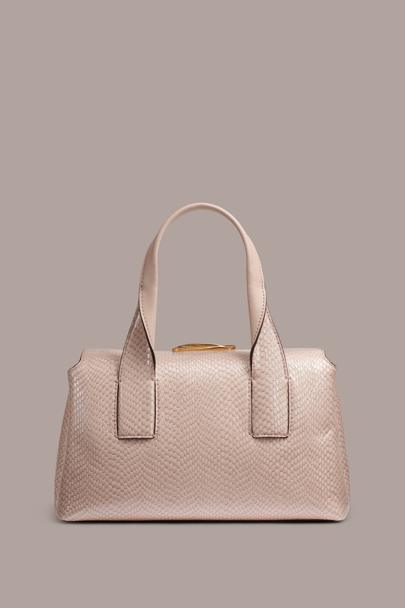 AMAGANSETT SNAKE-EFFECT LEATHER SATCHEL BAG | View 2 | Satchels