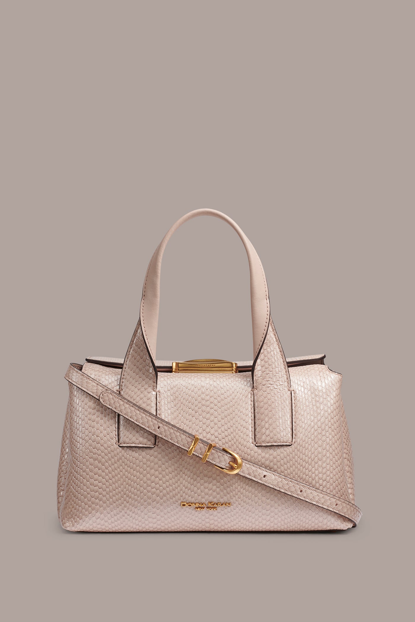 AMAGANSETT SNAKE-EFFECT LEATHER SATCHEL BAG | View 1 | Satchels
