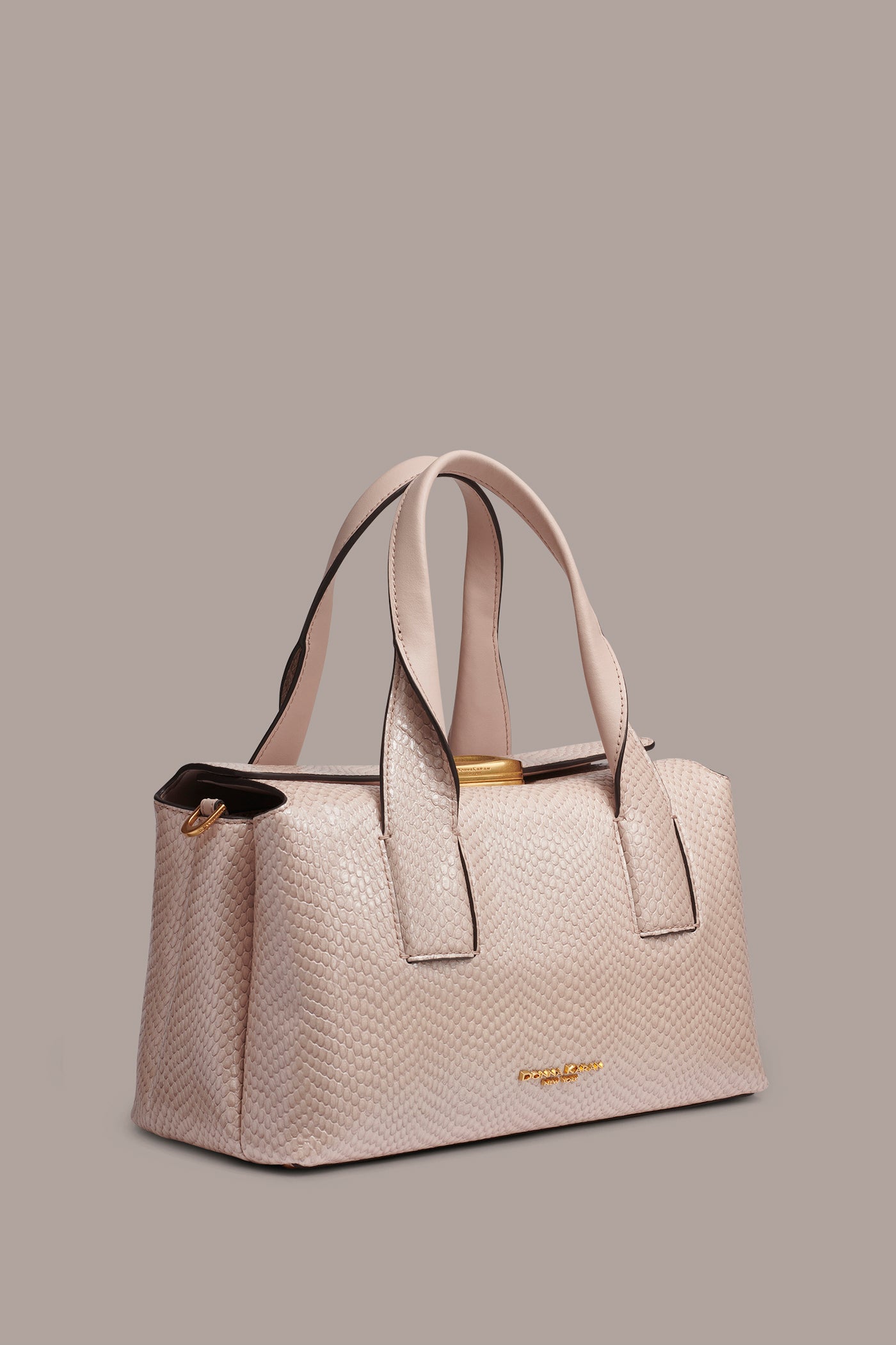 AMAGANSETT SNAKE-EFFECT LEATHER SATCHEL BAG VIEW 3 | Satchels
