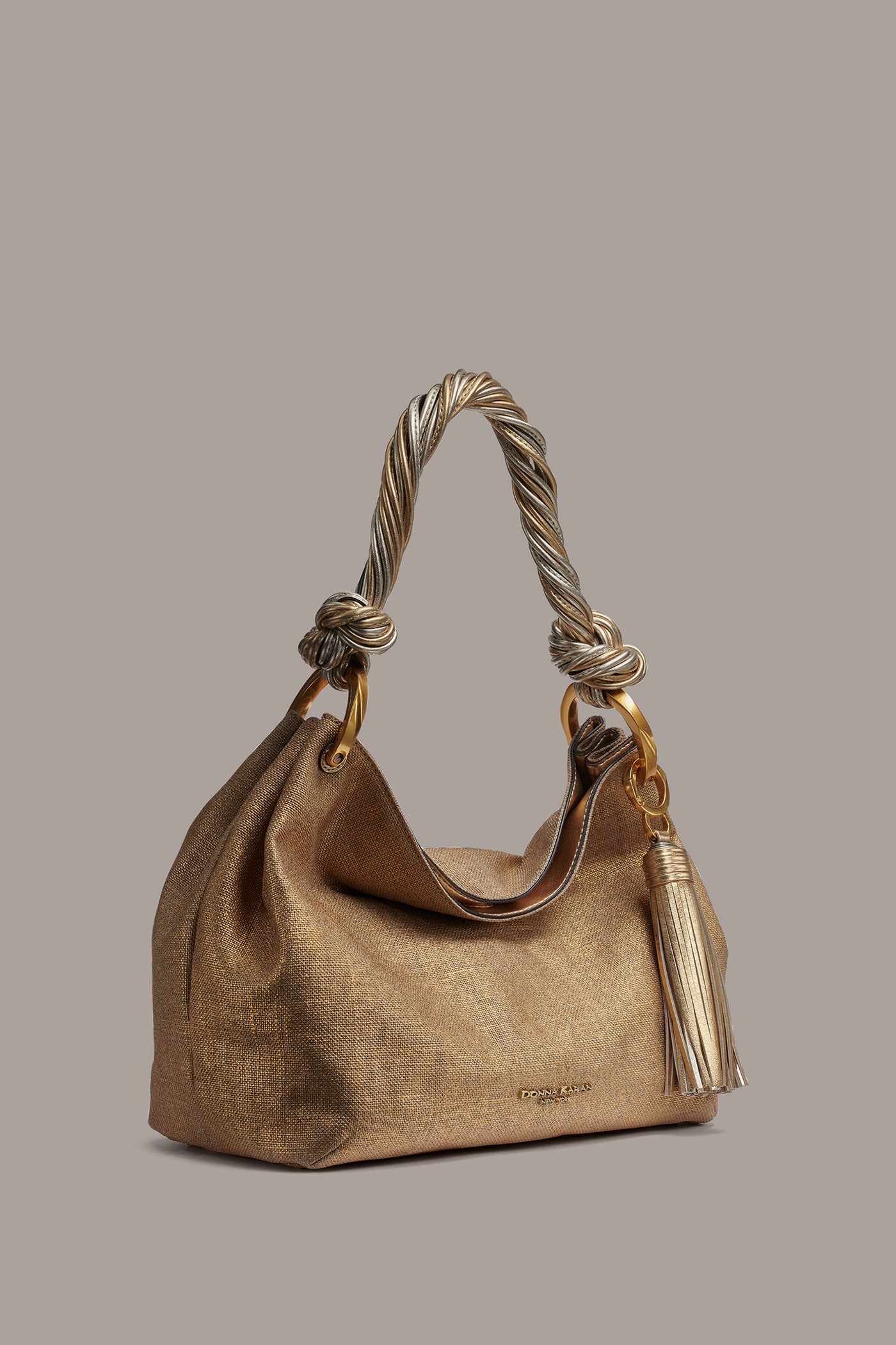 GLENWOOD SMALL METALLIC CANVAS SHOULDER BAG VIEW 3 | GLENWOOD