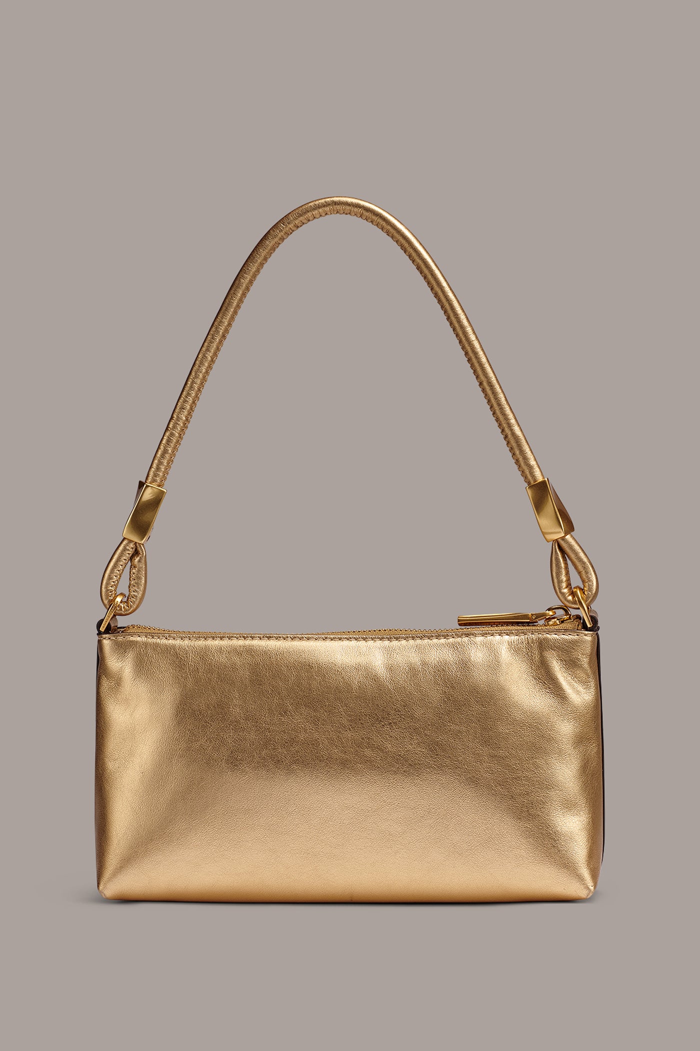 QUOGUE METALLIC LEATHER POCHETTE VIEW 4