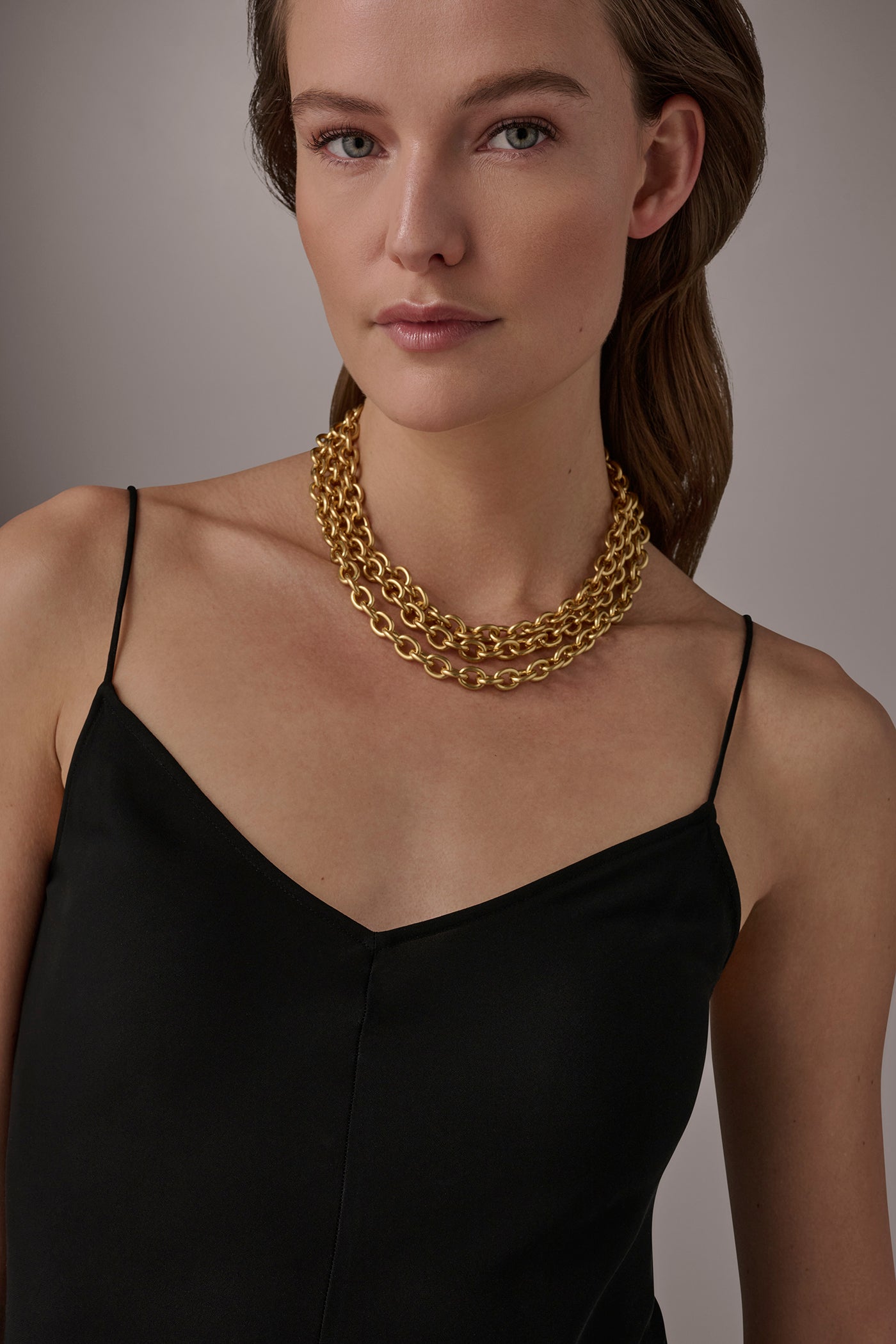MULTI ROW CHAIN LINK COLLAR NECKLACE VIEW 6 | All Products