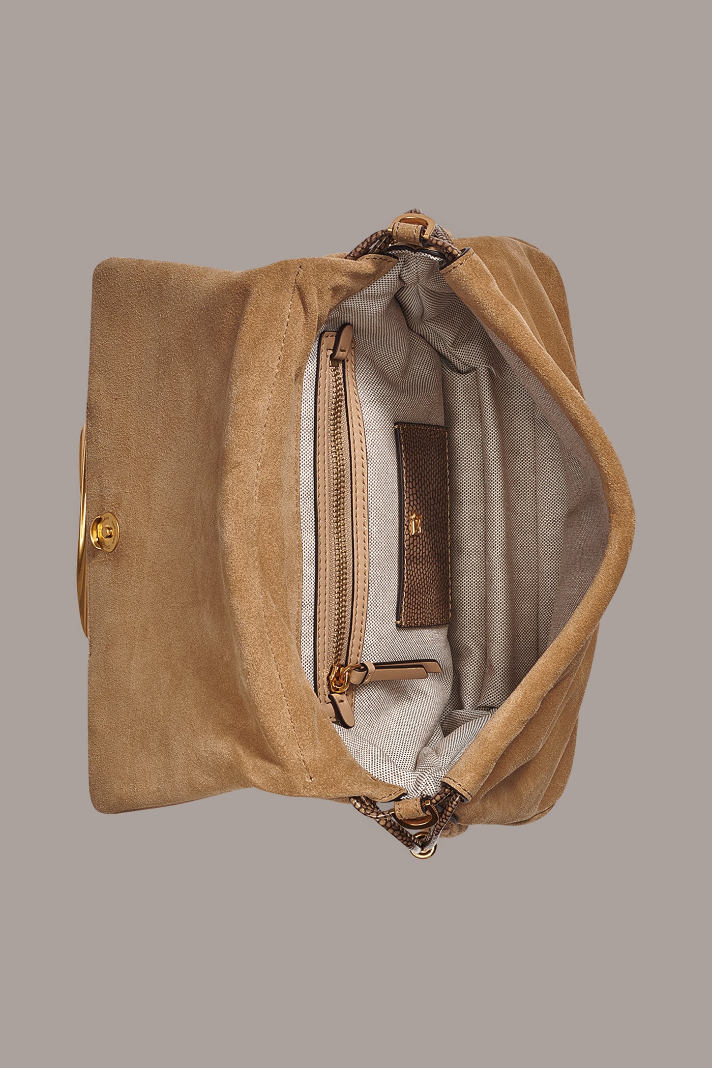 MOHAIR SUEDE SHOULDER BAG VIEW 4
