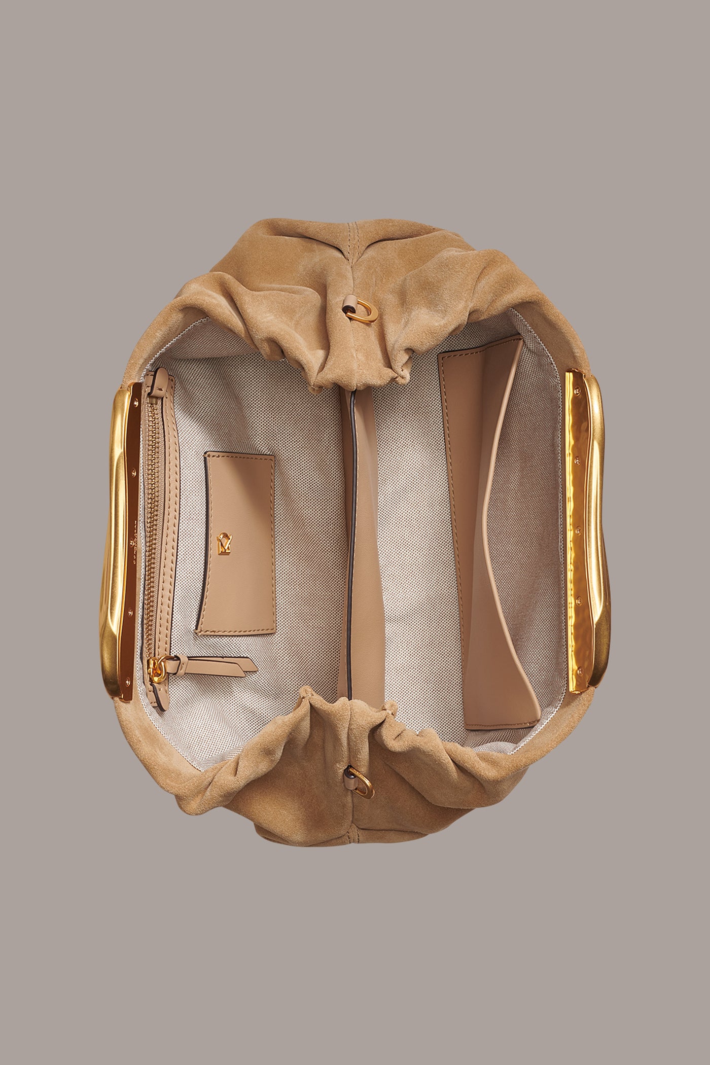 POPLIN SUEDE CLUTCH VIEW 4