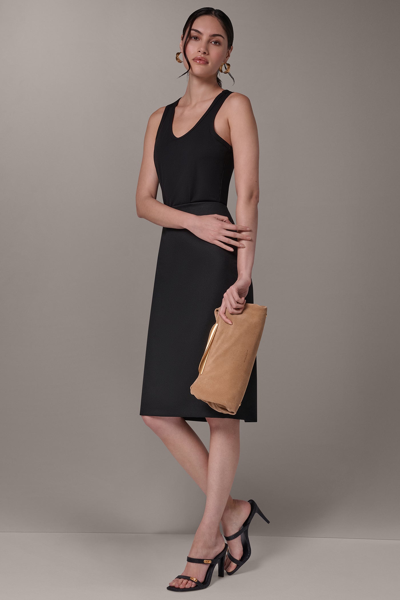 POPLIN SUEDE CLUTCH VIEW 8