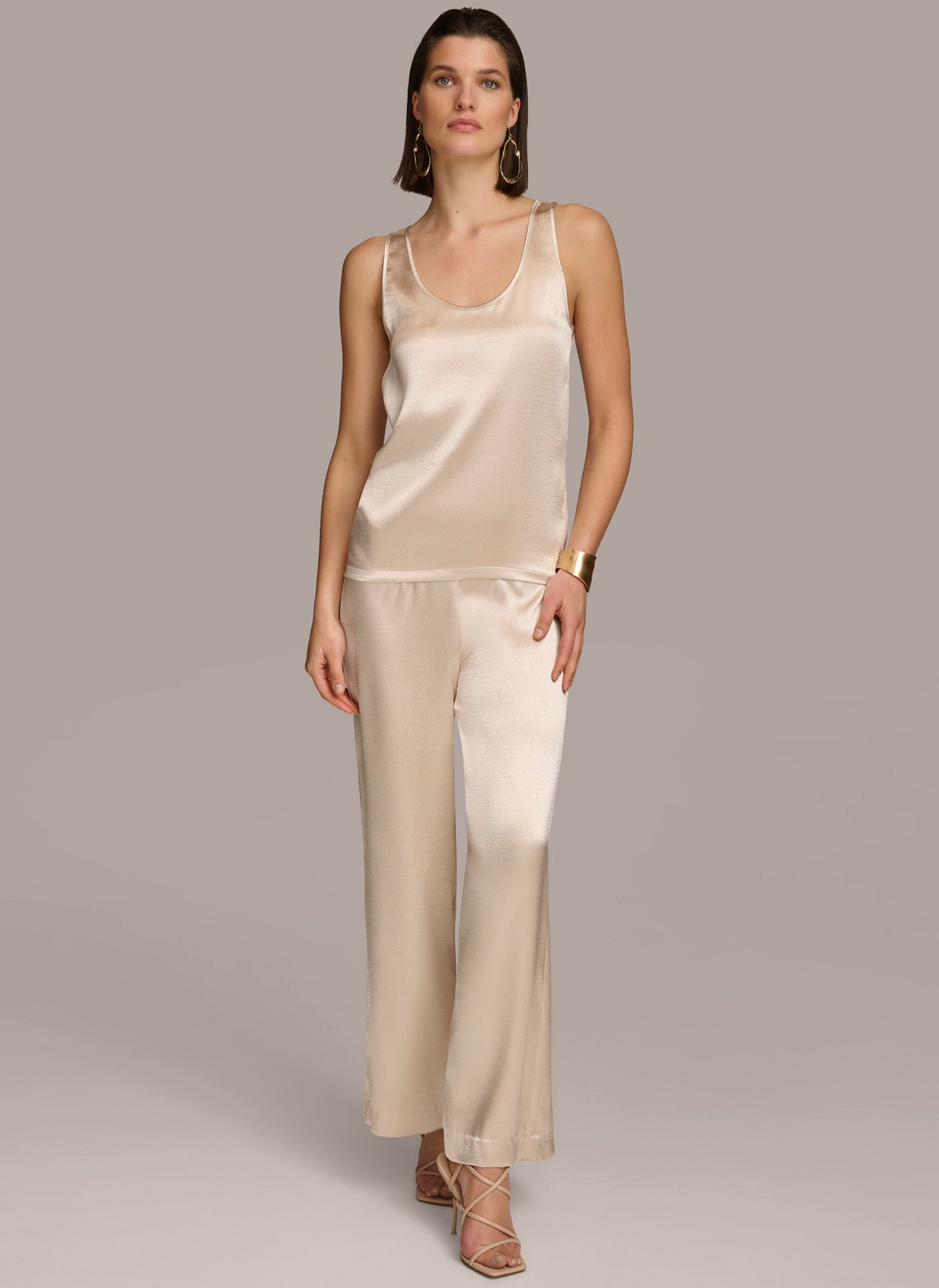 ROUND NECK SHINY TANK VIEW 3 | Sale Tops and Sweaters
