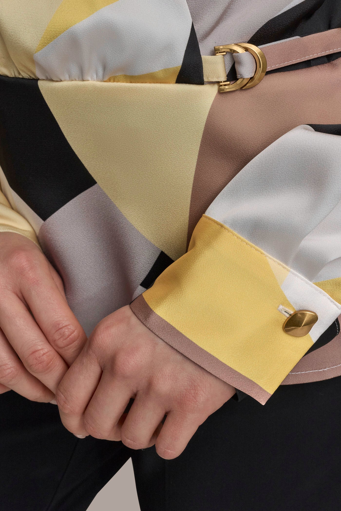 PART LONG SLEEVE FAUX WRAP WITH HARDWARE VIEW 5