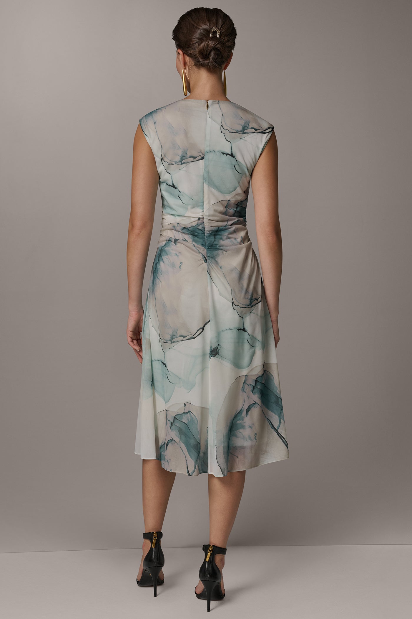 CHIFFON STRIPE MIDI SHIFT DRESS | View 2 | Dresses & Jumpsuits