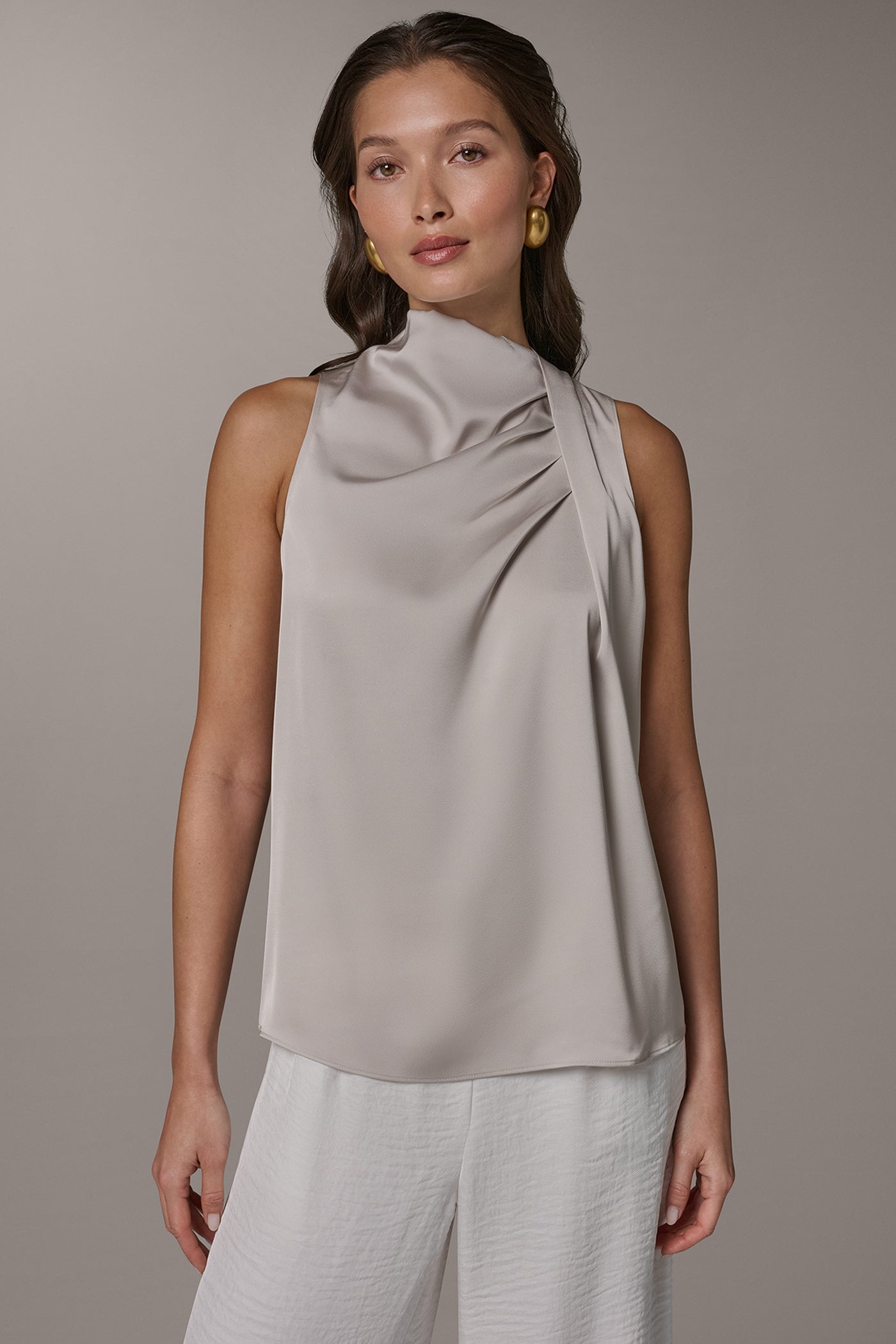 TWIST DRAPE SHOULDER BLOUSE | View 1 | New clothing