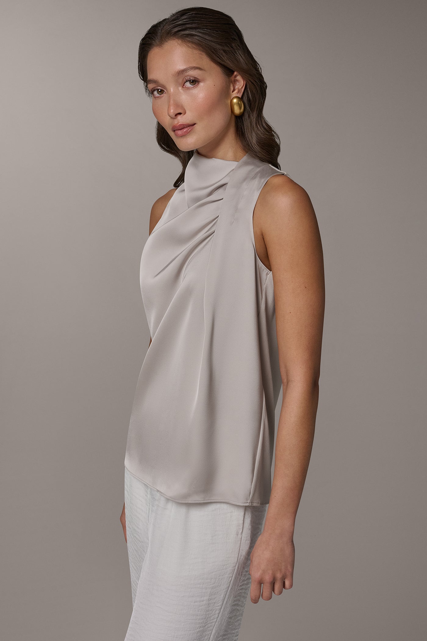 TWIST DRAPE SHOULDER BLOUSE VIEW 3 | New clothing