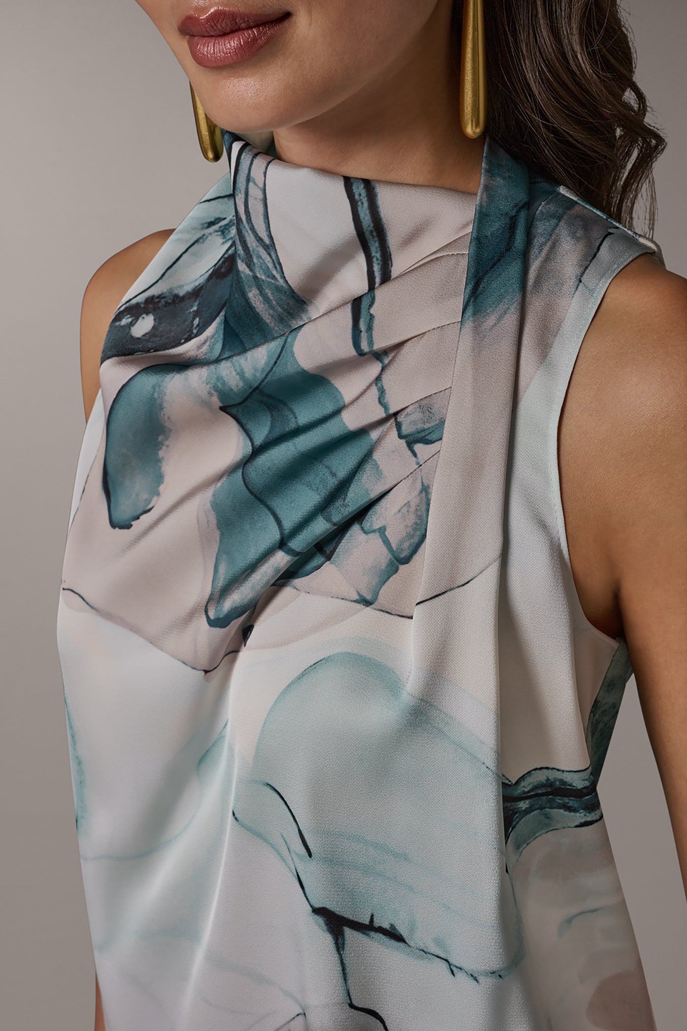 STRIPED DRAPE TWIST SHOULDER BLOUSE VIEW 5 | New clothing