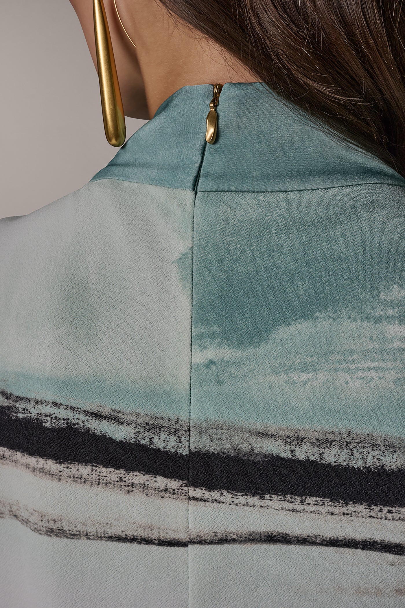 STRIPED DRAPE TWIST SHOULDER BLOUSE VIEW 6 | New clothing