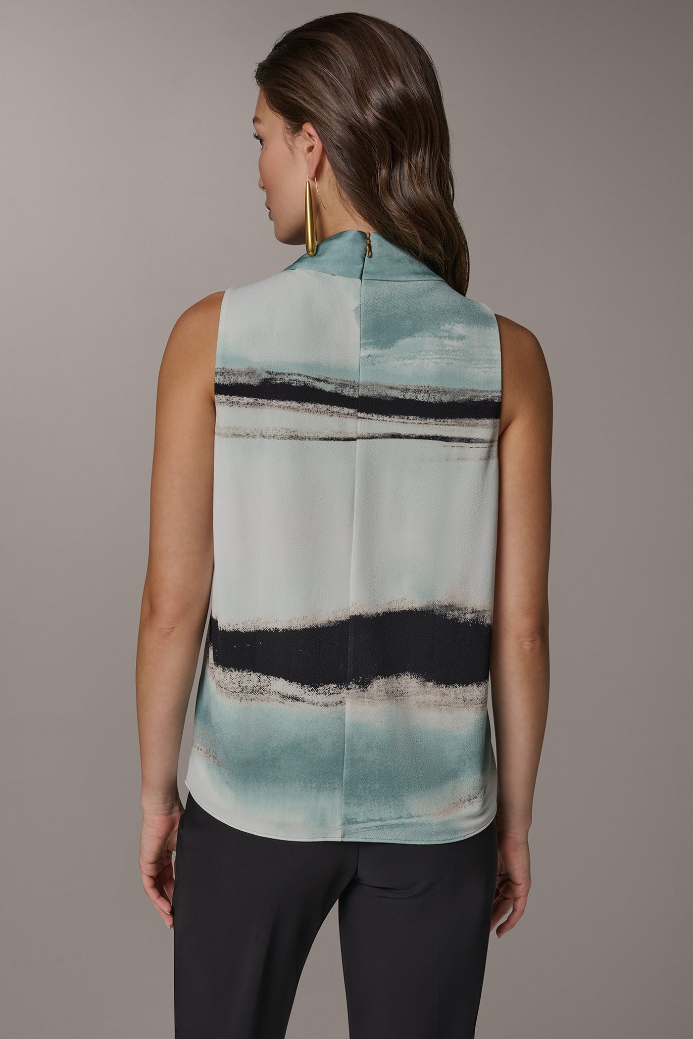 STRIPED DRAPE TWIST SHOULDER BLOUSE | View 2 | New clothing