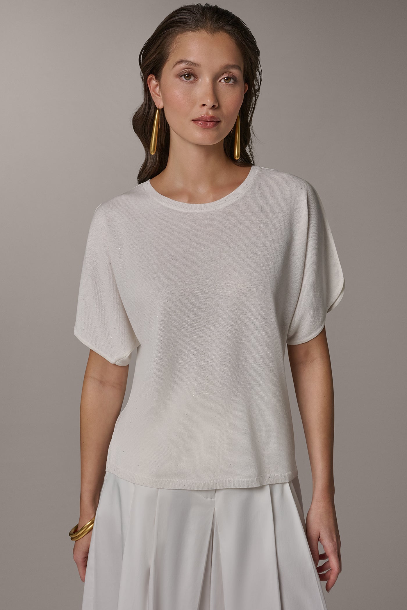 SEQUIN SPLIT SLEEVE SWEATER | View 1 | All Products