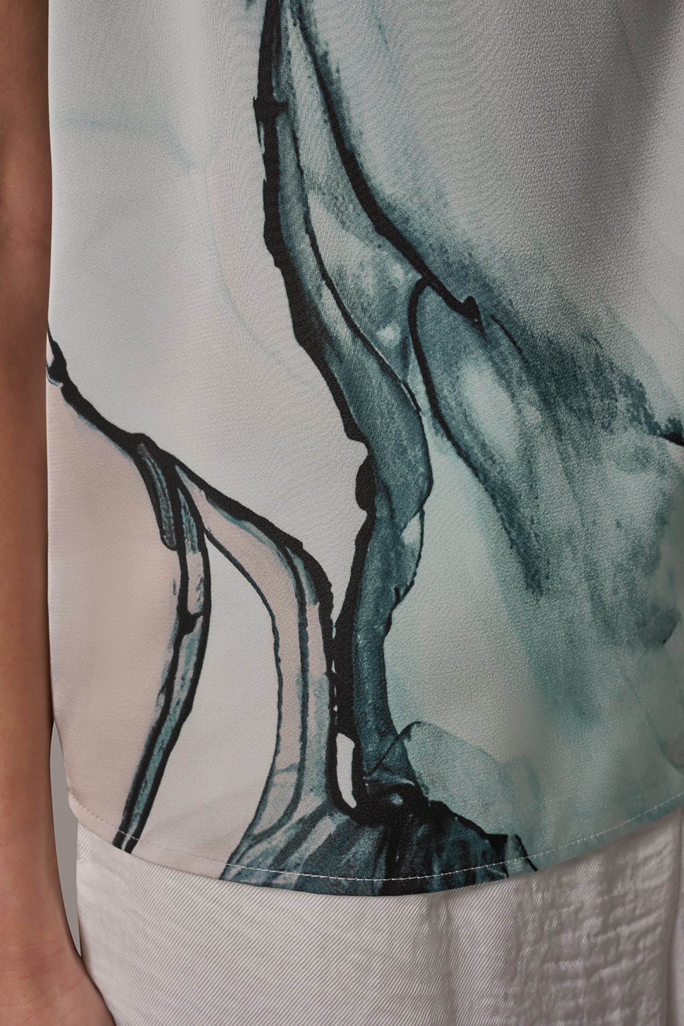 MARBLE GOLD-TONE EMBELLISHED SHOULDER TOP VIEW 6 | New clothing